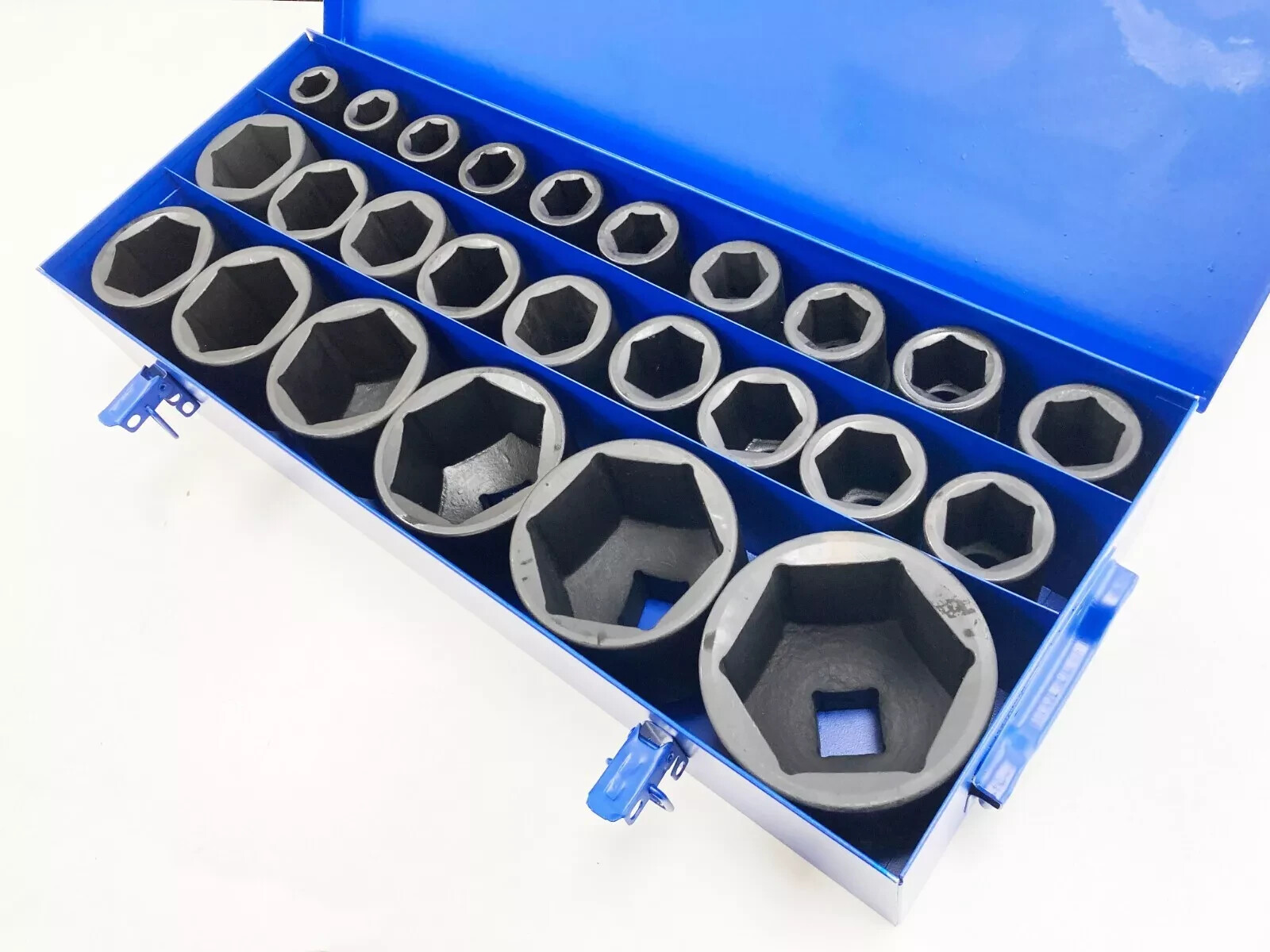 1″ Deep Impact Socket Set Sockets from 17mm – 75mm Jumbo Socket Set 25 Piece