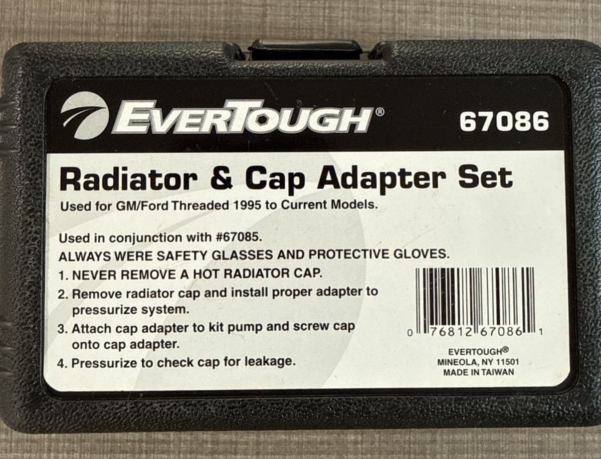 EverTough #67086 Radiator & Cap Adapter Set For 1995-Current, GM & Ford Vehicles