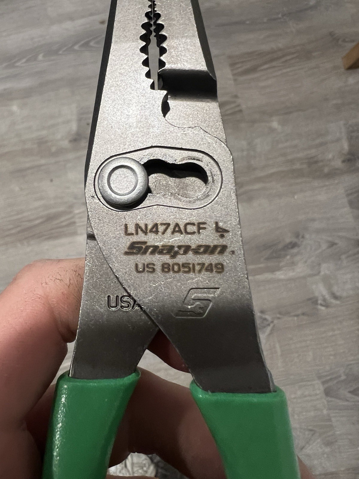 NEW Snap-on™ LN47ACF LN47ACFG Green 9 3/4″ Talon Grip Long Nose SlipJoint Pliers