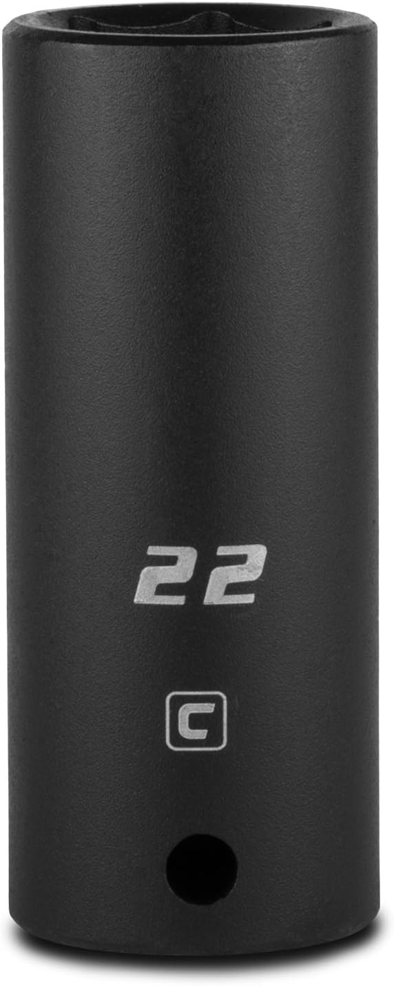 Long-lasting 22mm Deep Impact Socket with Enhanced Grip & Corrosion Resistance