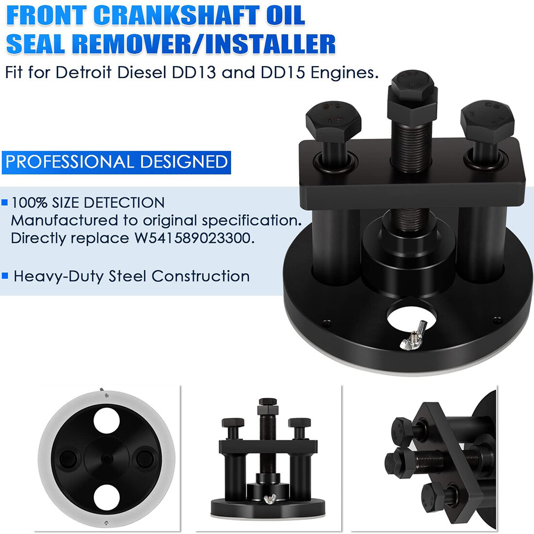 Front Seal Remover Installer Tool Alt W541589023300 For Detroit Diesel DD13 DD15