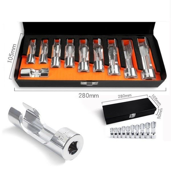 1019mm Fuel Line Socket Wrench Set for Diesel Injectors with 10pcs Sockets