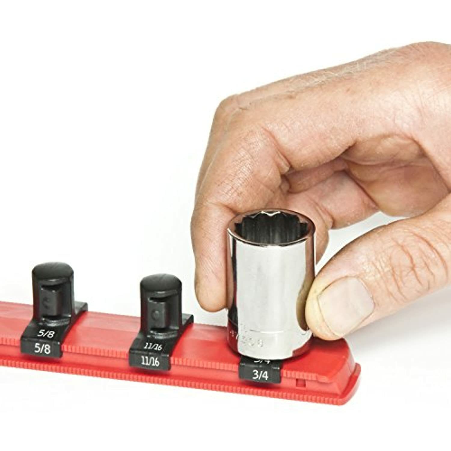 Ernst Manufacturing 18-Inch Socket Organizer with 18 3/8-Inch Twist Lock Clips,