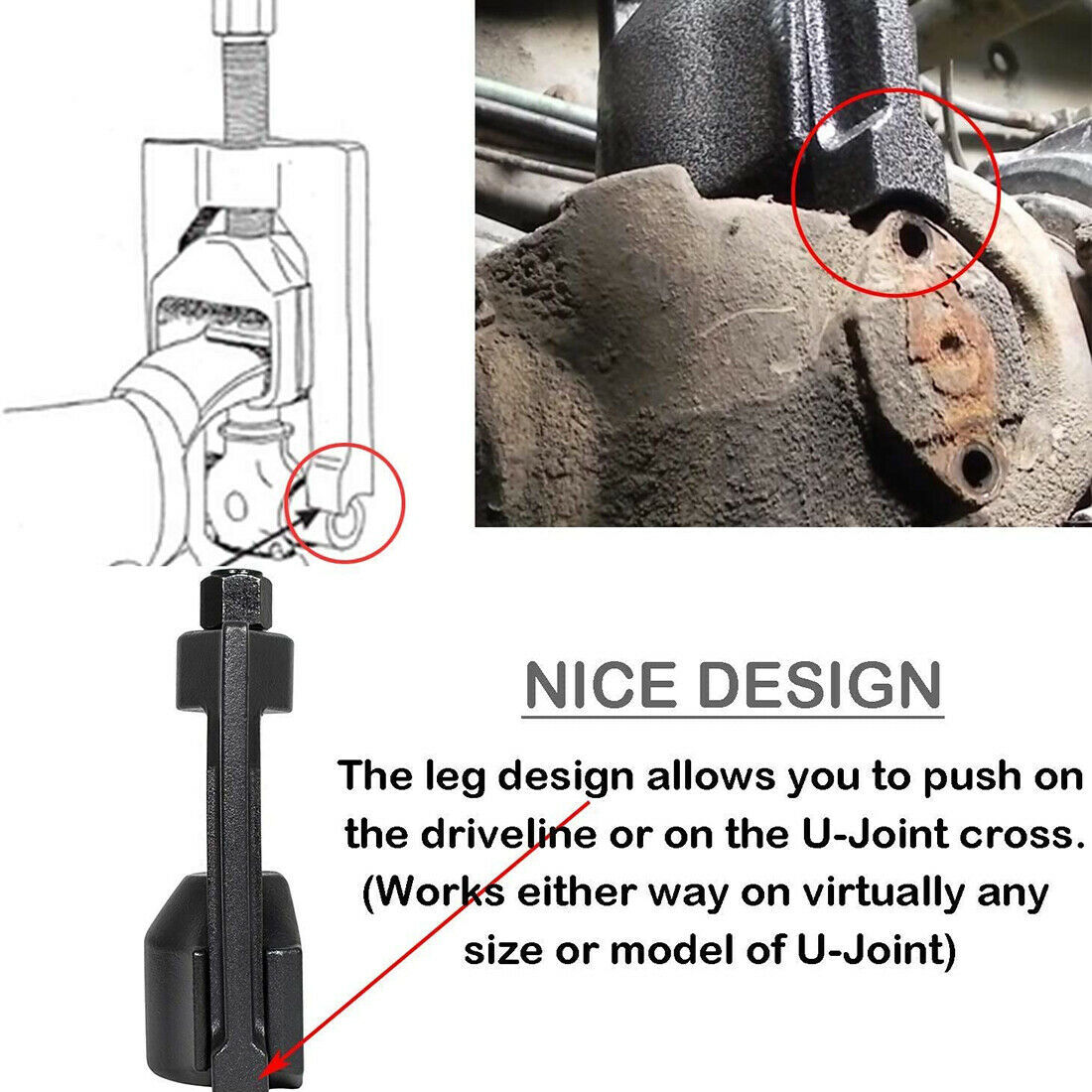 10102 Universal U Joint Puller Heavy Duty Truck 5192 Bearing Cup Installer Tool