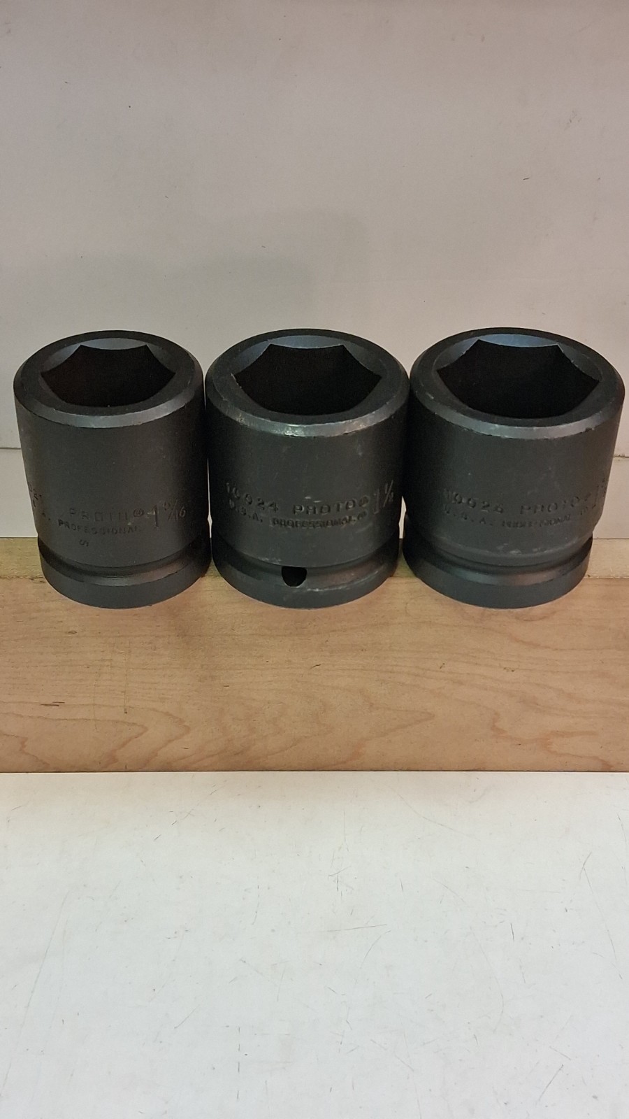 NOS PROTO PROFESSIONAL 18 PIECE 1″ DRIVE 6 POINT IMPACT SOCKET SET & EXTENSIONS