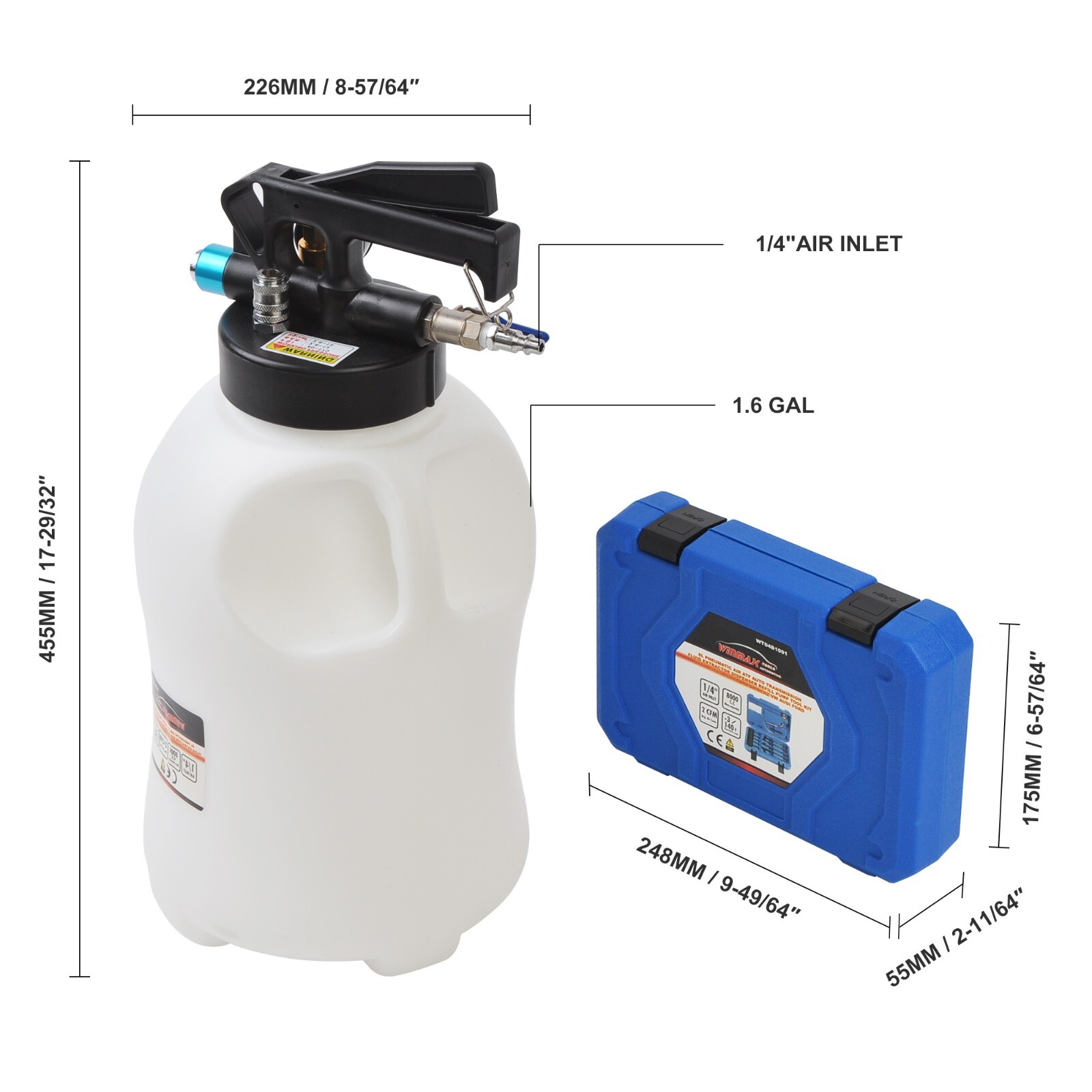 2 Way Pneumatic Transmission Oil Changer Gear ATF Oil Extractor&Refill Dispenser