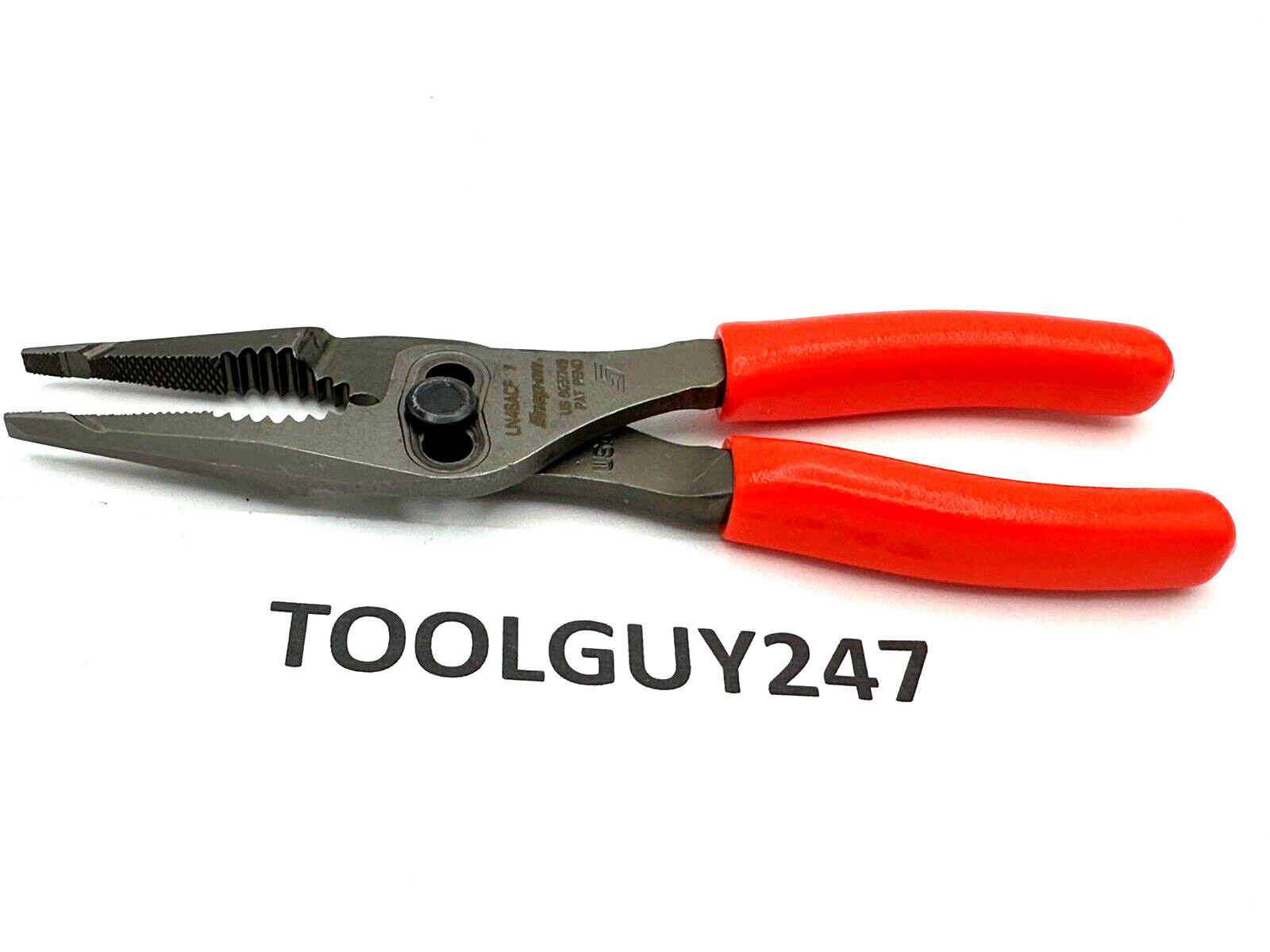 SNAP ON TOOLS USA ORANGE 7″ Soft Grip Long Nose Slip Joint Pliers LN46ACF O NEW