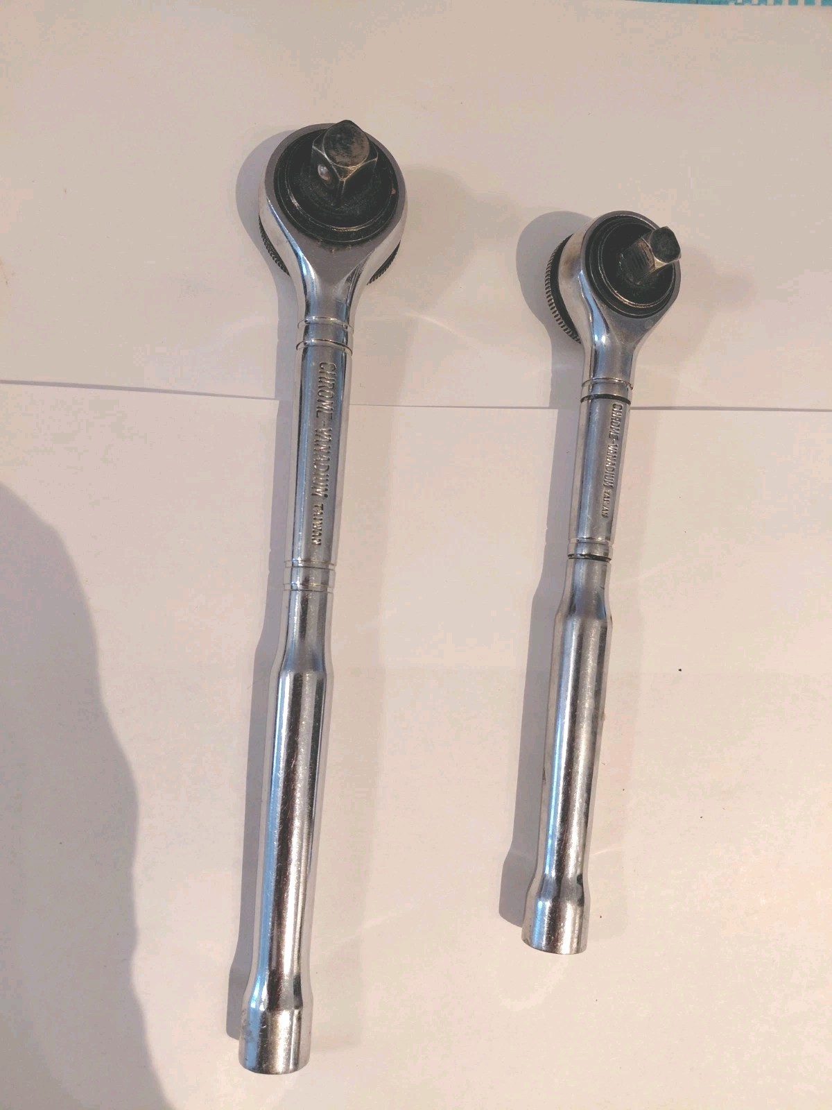 Set of 2 Crew Line Chorome Vanadium Dr Rachet Wrenches 1/2 and 3/8