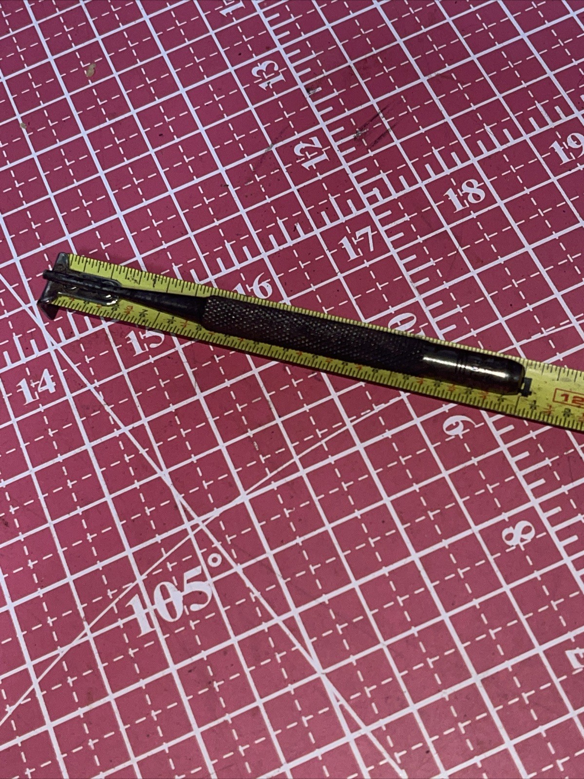 LS Starrett USA 3/32 In SAE Machinist Punch Vintage L.S. Knurled Grip