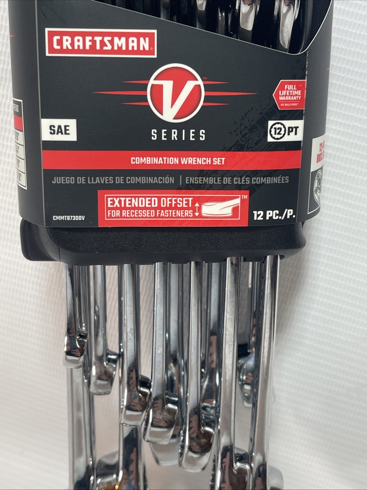 Craftsman 12 Pc V-Series Combination Wrench Sae (CMMT87300V) New