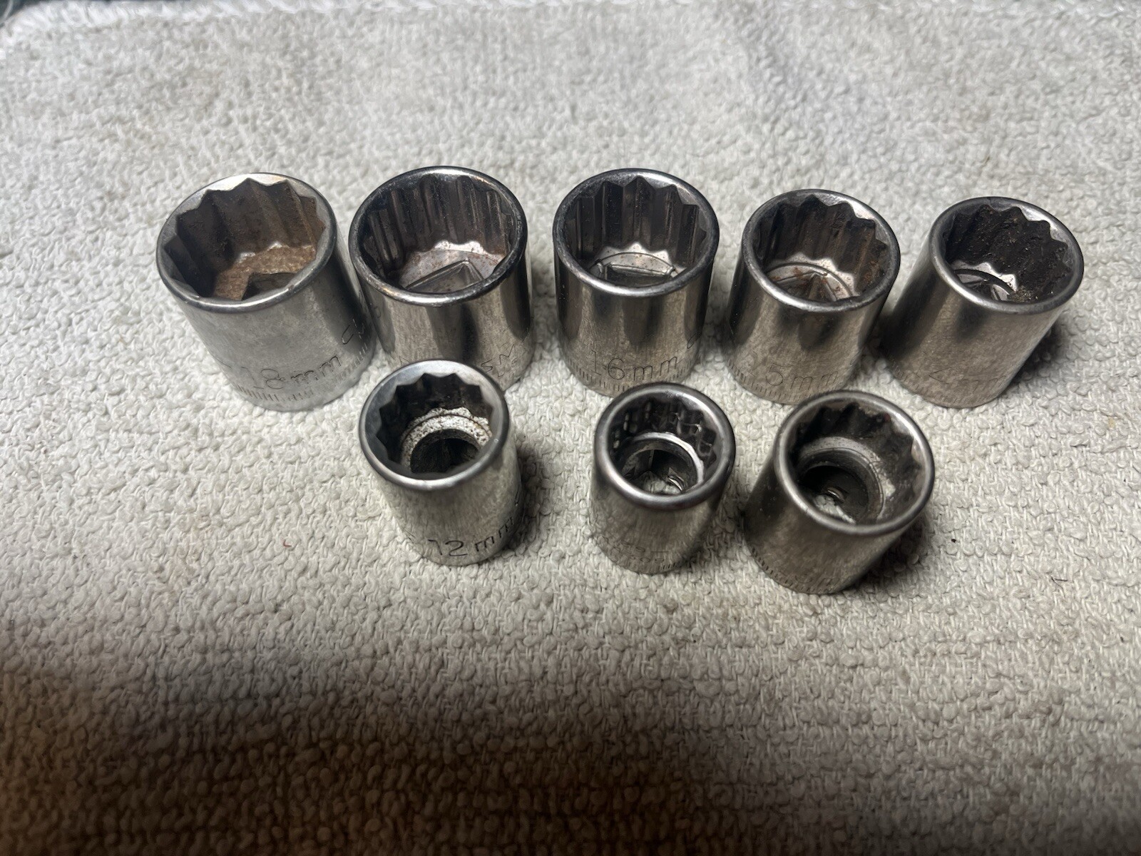 Craftsman Vintage Sockets Metric 11mm 12mm 13mm 14mm 15mm 16mm 17mm 18mm