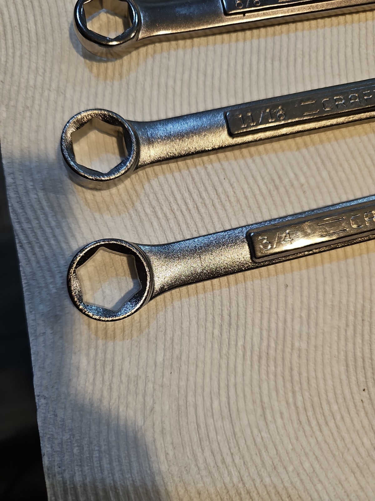 Vintage Craftsman USA VA SAE 6-Pt Wrench Lot 11/32″ 5/8″ 11/16″ 3/4″ Rare 4-Pc