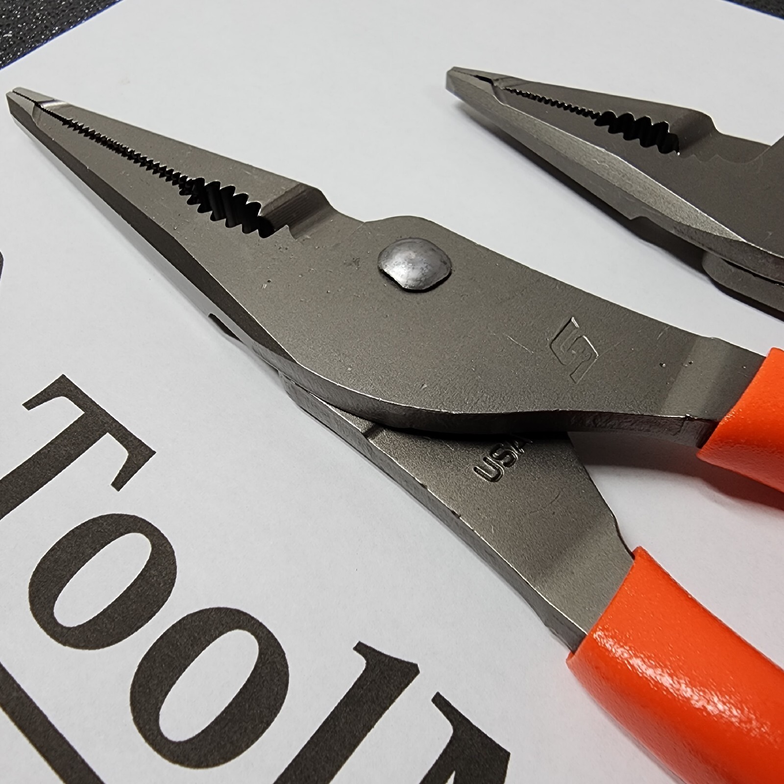Snap-on Tools USA NEW 2pc ORANGE 7″ & 9″ Long Nose Slip Joint Plier Set LN46ACF
