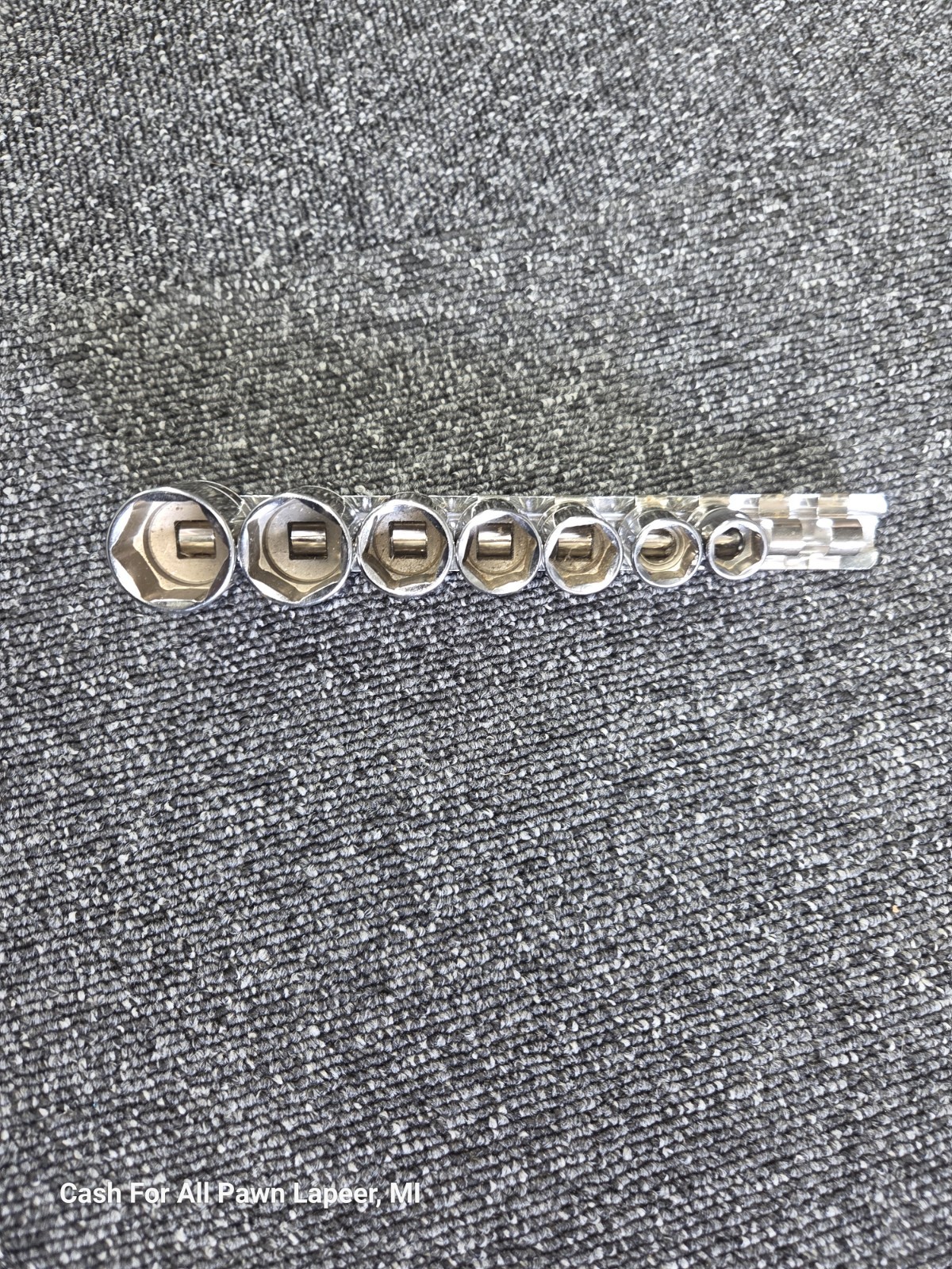 snap on 7 sockets 3/8″ Drive 6-Point SAE 7/8 13/16 11/16 5/8 9/16 1/2 7/16 tool