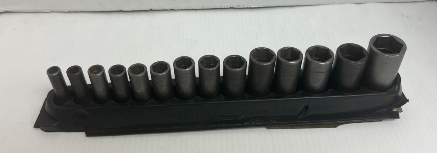 Snap-on 3/8″ Flank Drive Deep Metric 6pt 8-24mm Impact 14 pc Socket Set