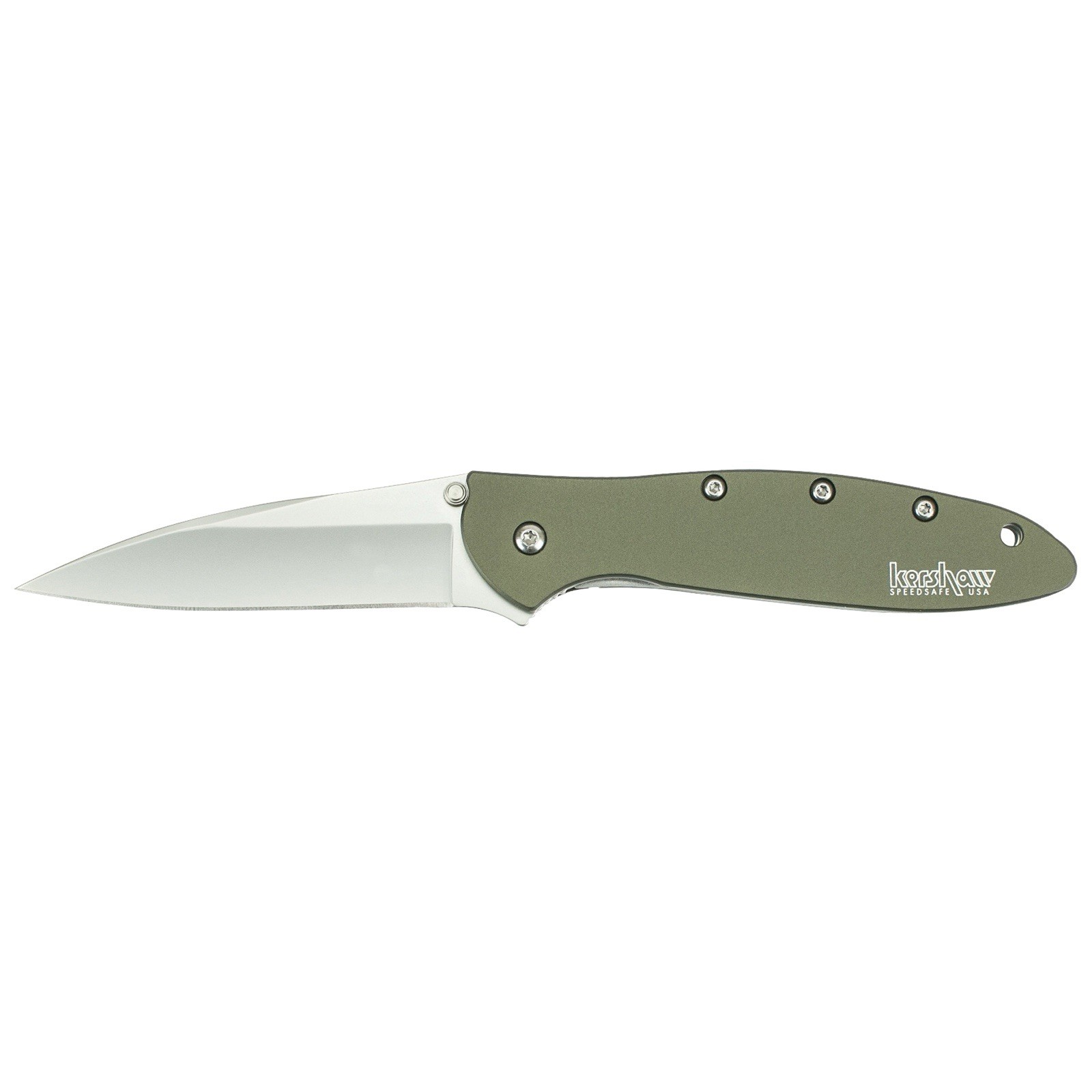 Kershaw Leek Assisted Open Liner Lock Drop Point Blade EDC Folding Pocket Knife