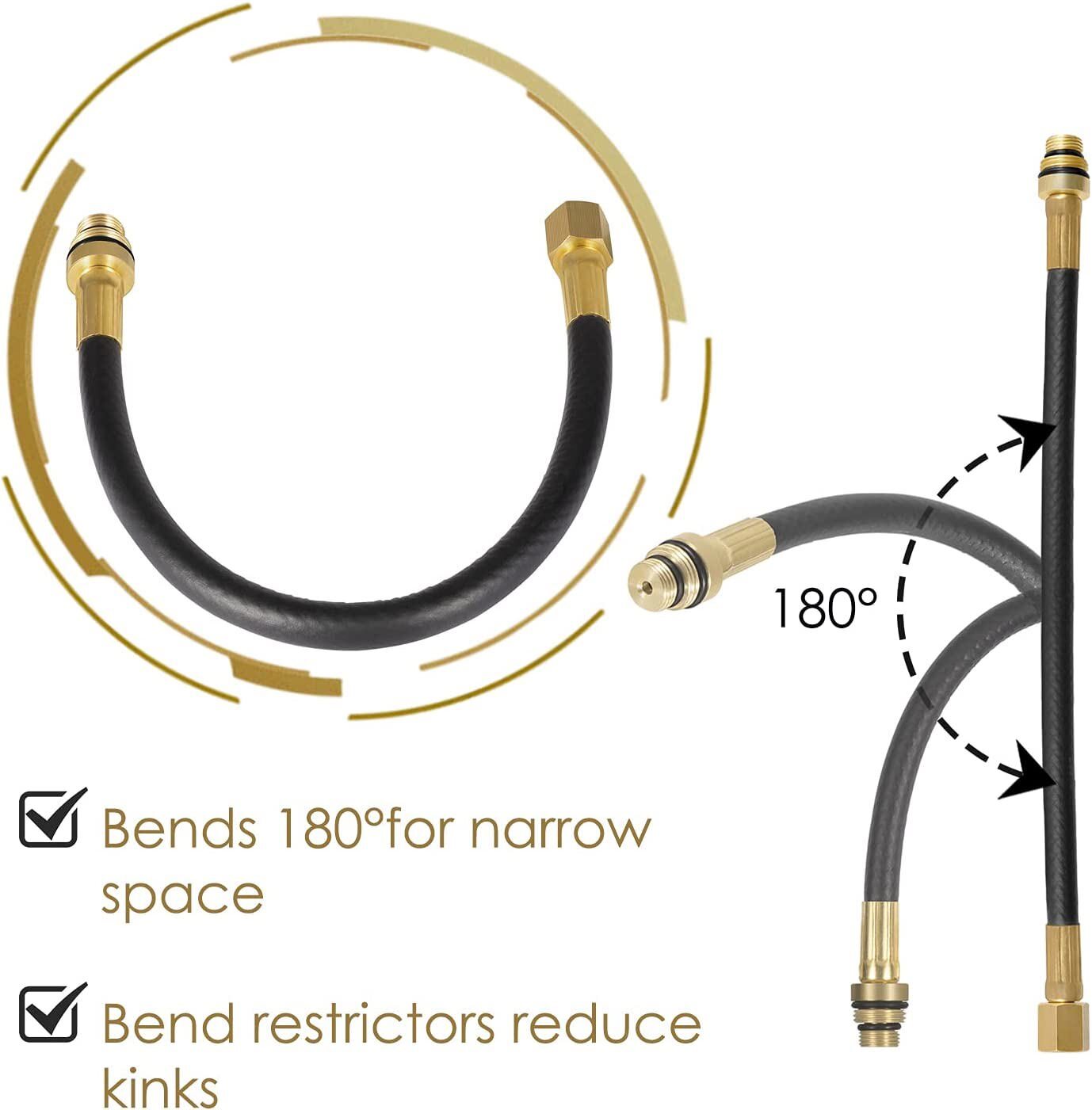 Air Valve Holder 12″ Flexible Hose 19700 for 14mm and 18mm Spark Plug Threads