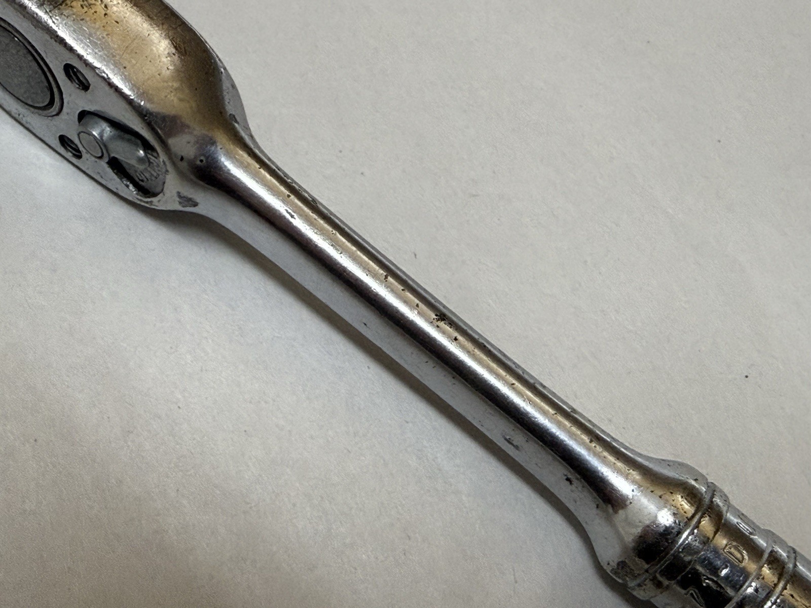 1963 Snap-On USA 3/8″ Drive Ratchet Flat Neck Standard Length F-71-D