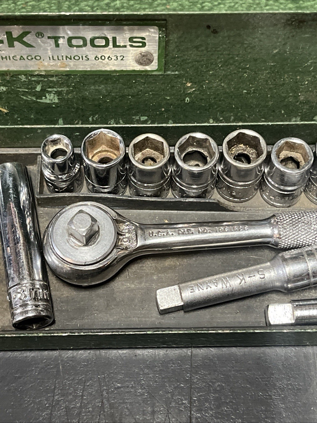SK Tools 2 Incomplete 1/4” Drive Socket Sets W/ Ratchets & Metal Cases USA Made