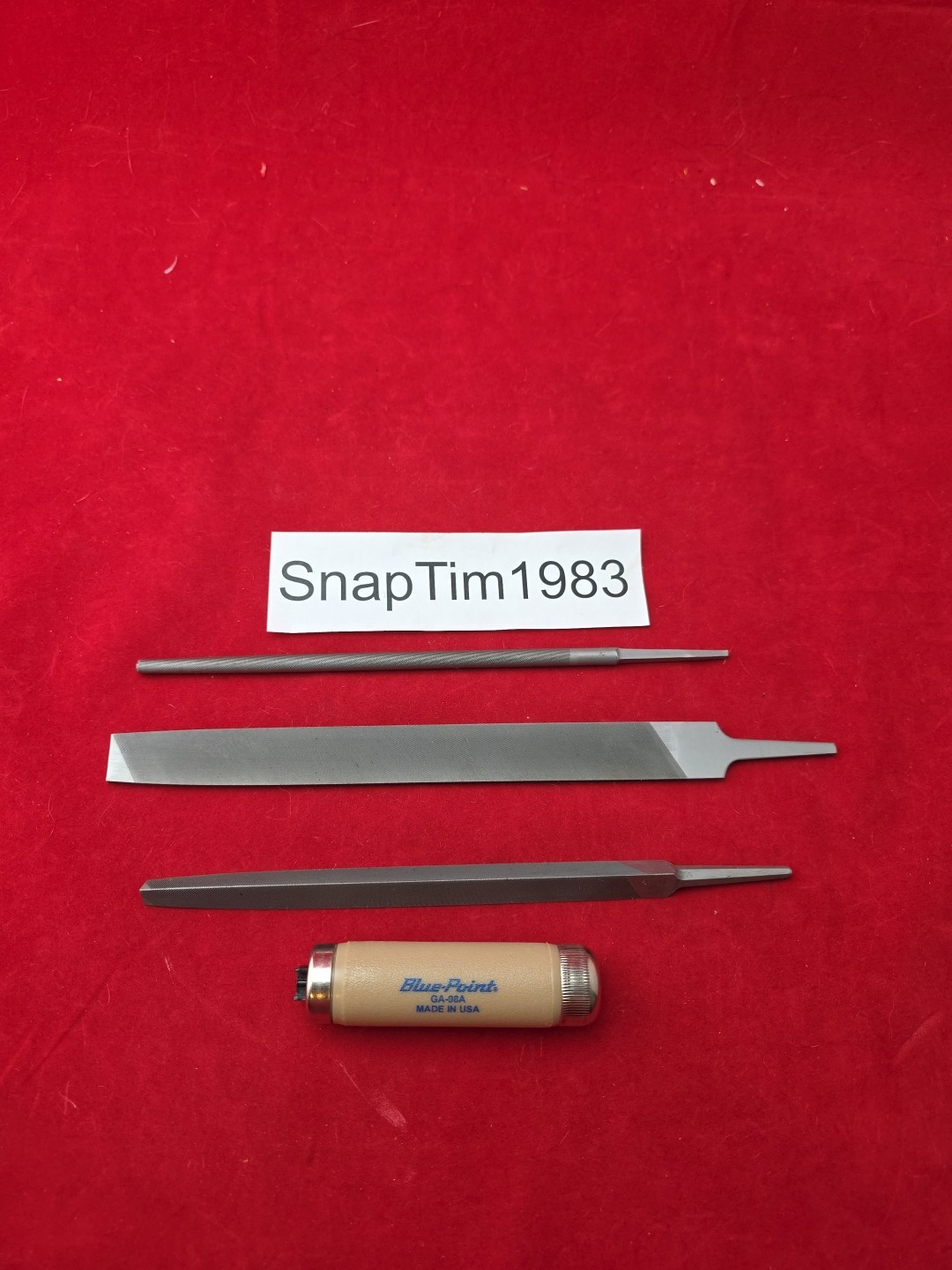 Tools 3pc Assorted File Set w/ Blue-Point Adjustable File Handle GA98A