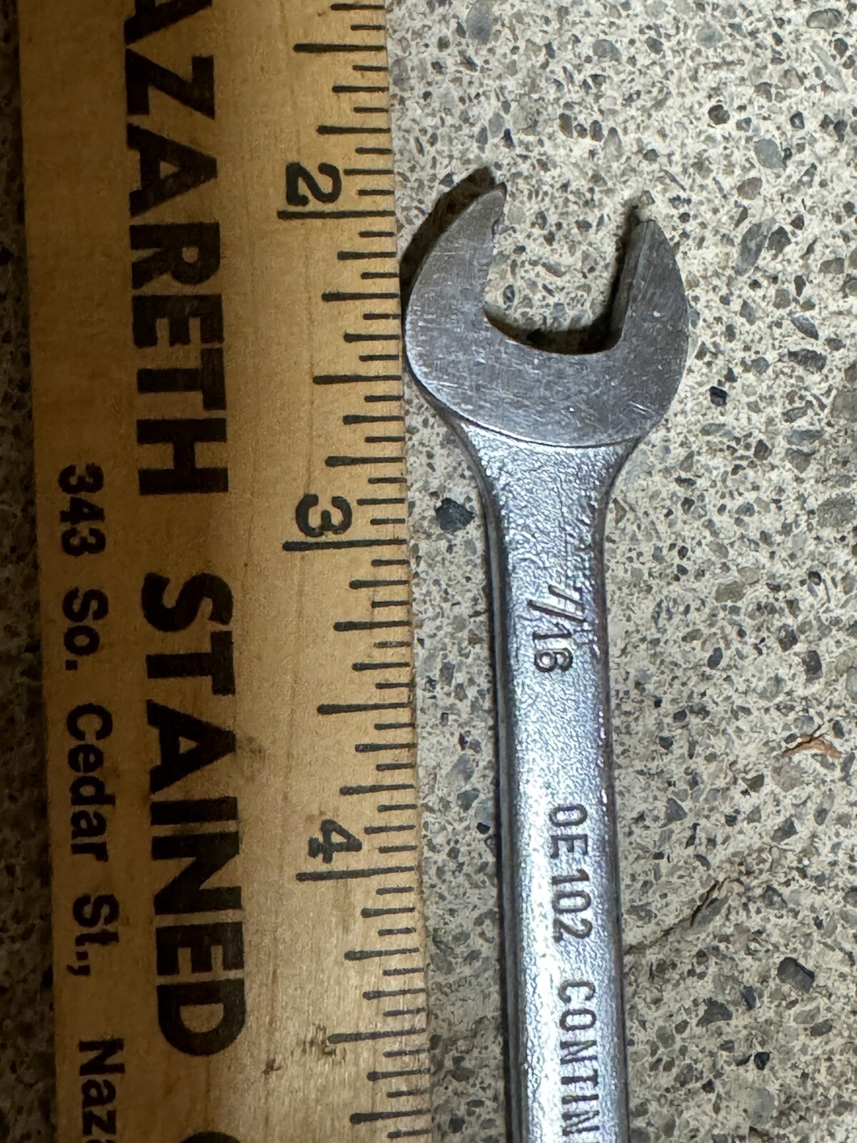 Peerless Wrench 7/16 1/2 Open End W. Germany Continental American 0e102