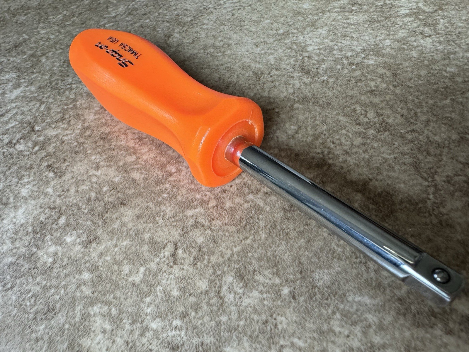 🟠 NEW Snap-On ORANGE Hard Handle 1/4″ MALE / FEMALE Socket Driver TM4CSAO U.S.A