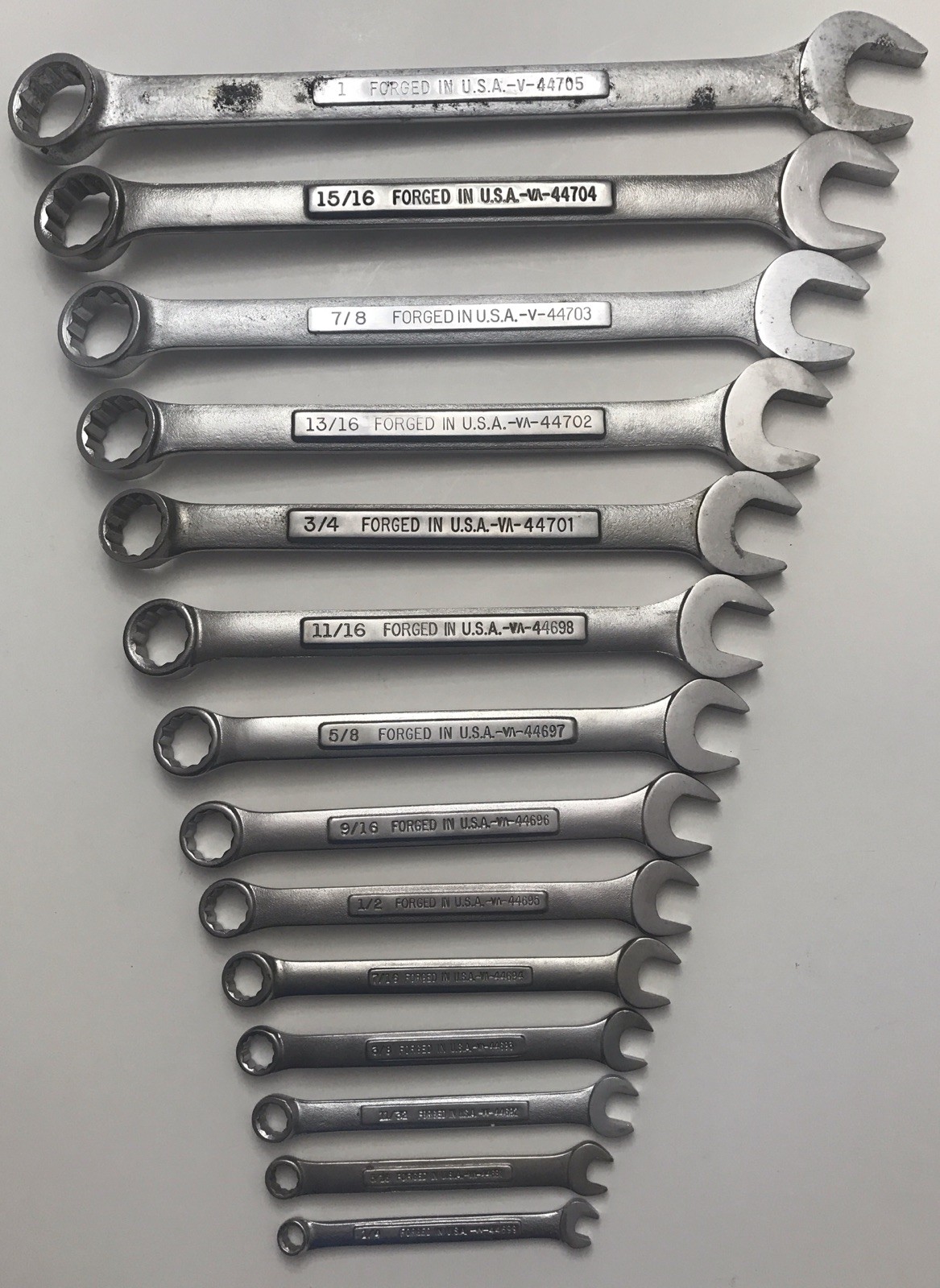 VTG Craftsman 14 Piece SAE 12pt Combination Wrench Set, 1/4″-1” V-VV-VA Series