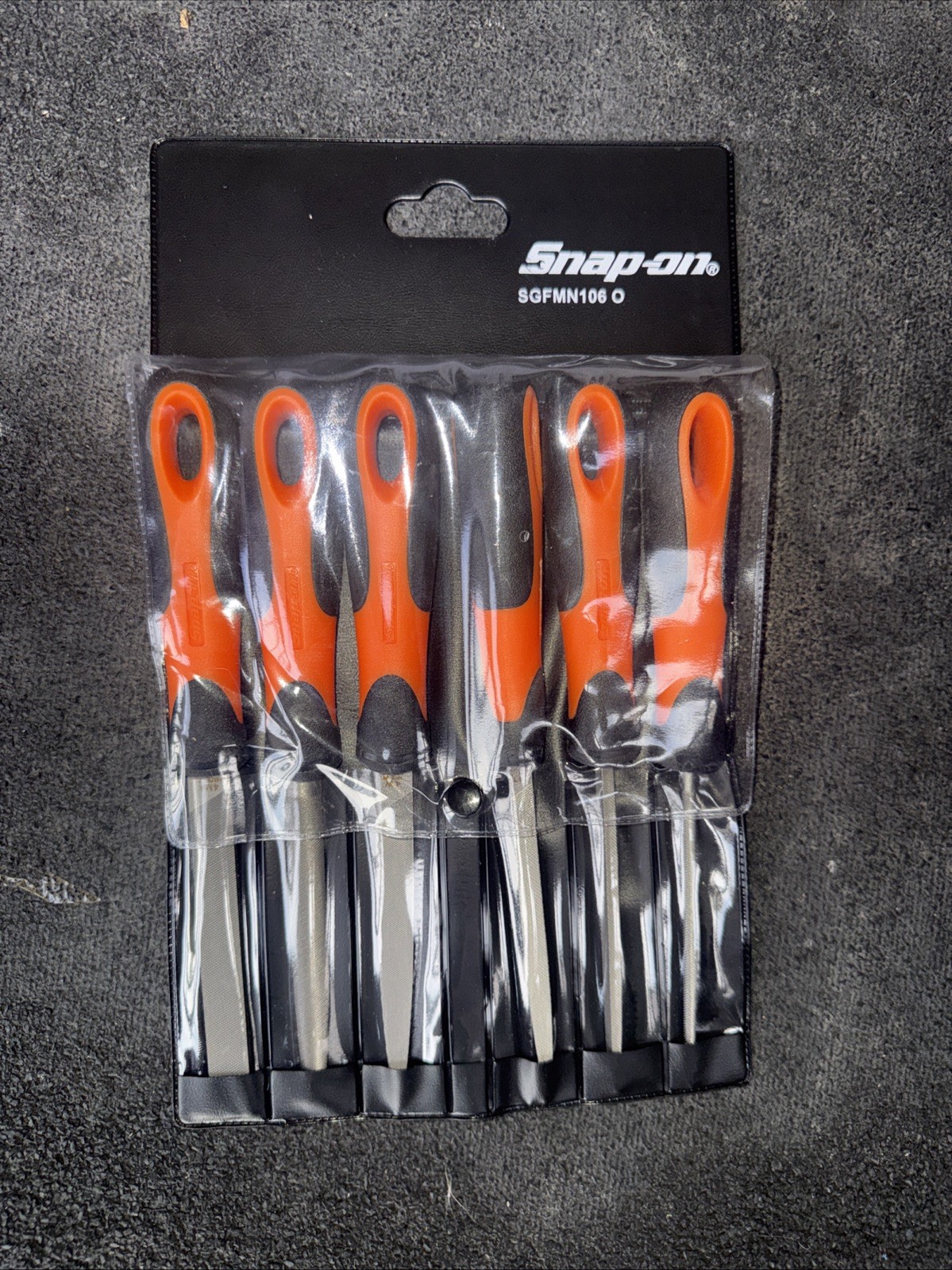 For Snap-on Tools Orange 6pc Soft Grip Handle Miniature File Set SGFMN106o