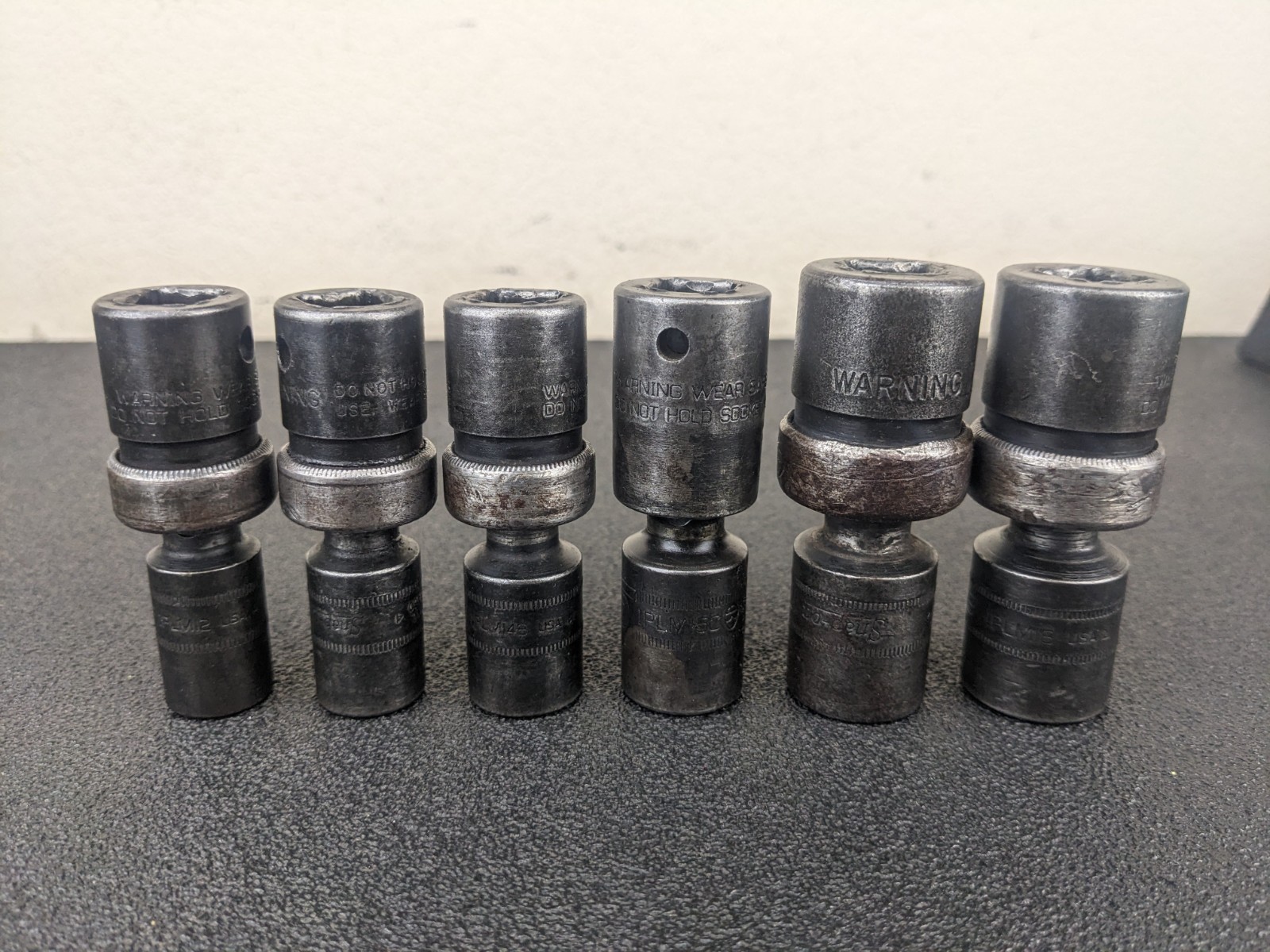 #bl432 Snap On Tools IPLM 1/2” Impact Swivel Socket Set 12,13,14,15,17,18mm