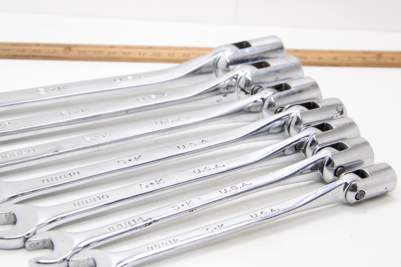 SK Tools 88812-88824 3/8 – 3/4 12 Point Flex Head Superkrome Socket Wrench Set