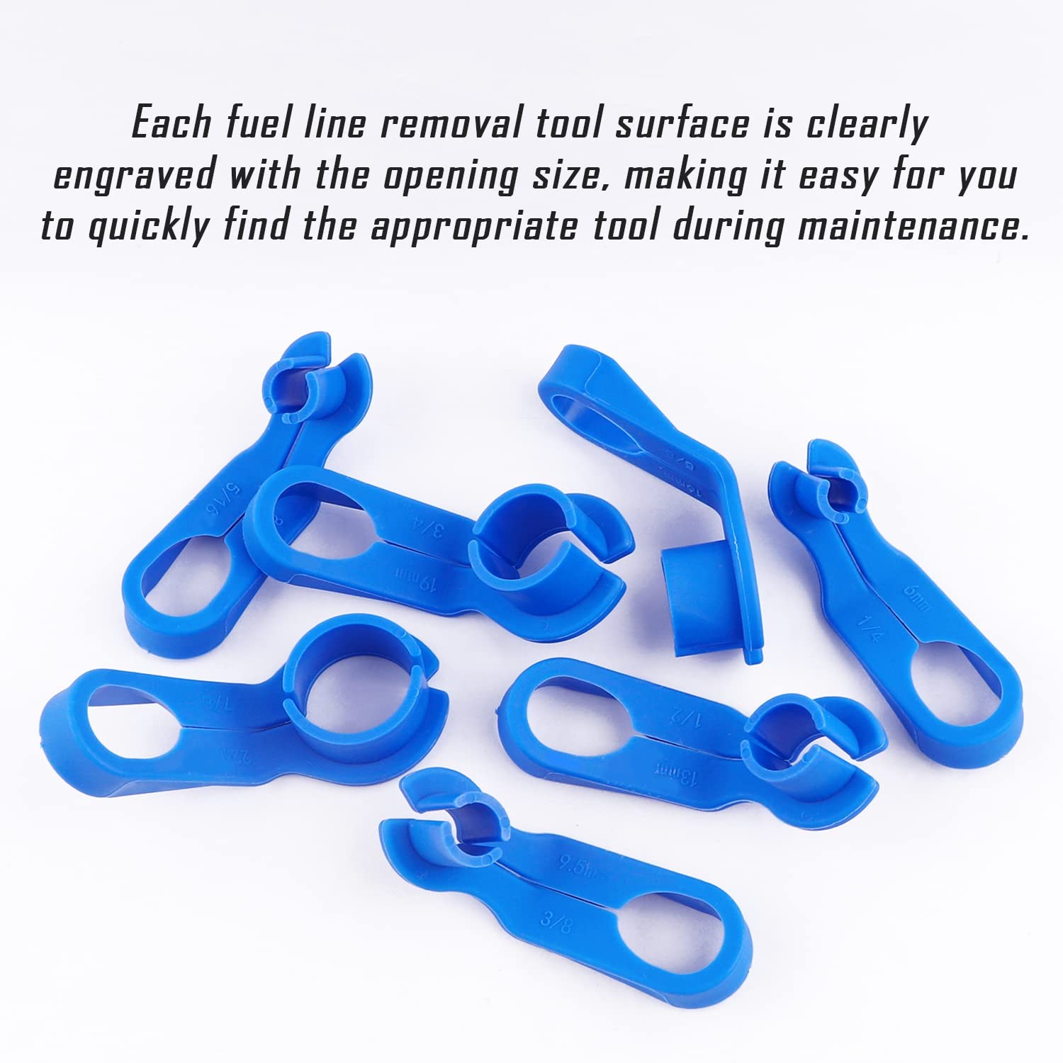 7PCS AC Fuel Line Disconnect Tool Set – 1/4 5/16 3/8 1/2 5/8 3/4 7/8 Inch Fuel