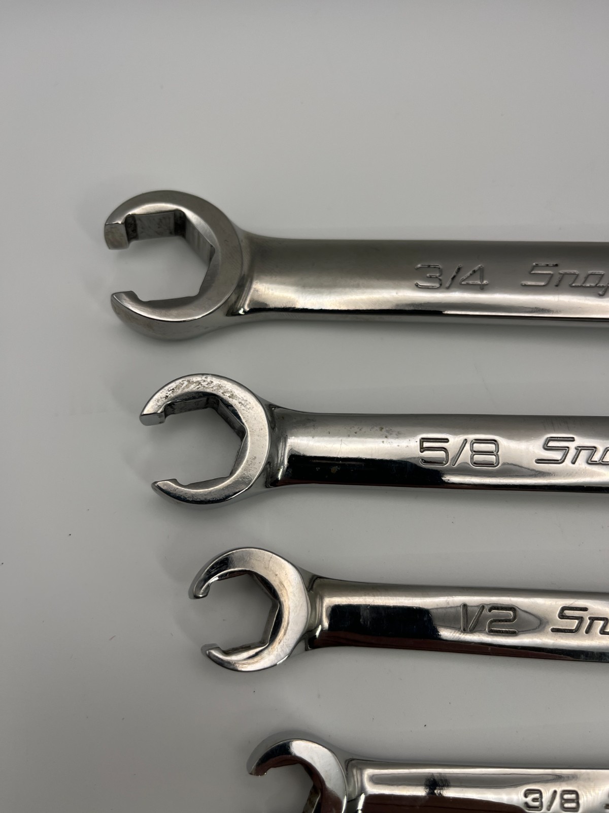 Snap On SAE Double End Flare Nut Wrench Set 6-Point 5pc 1/4″–13/16″ RXFS605B USA