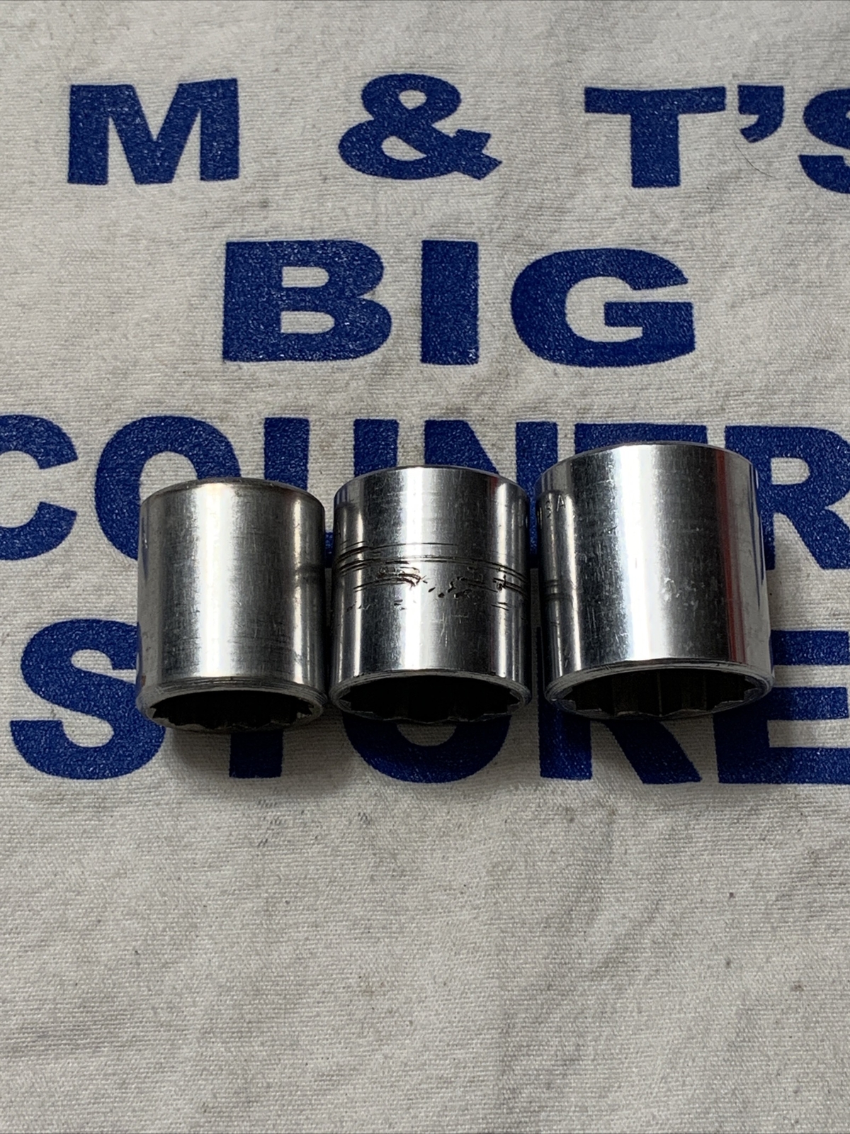 Vintage Par-X USA 3/8″ Drive 3pc 12 Point Sockets U220 U240 U260
