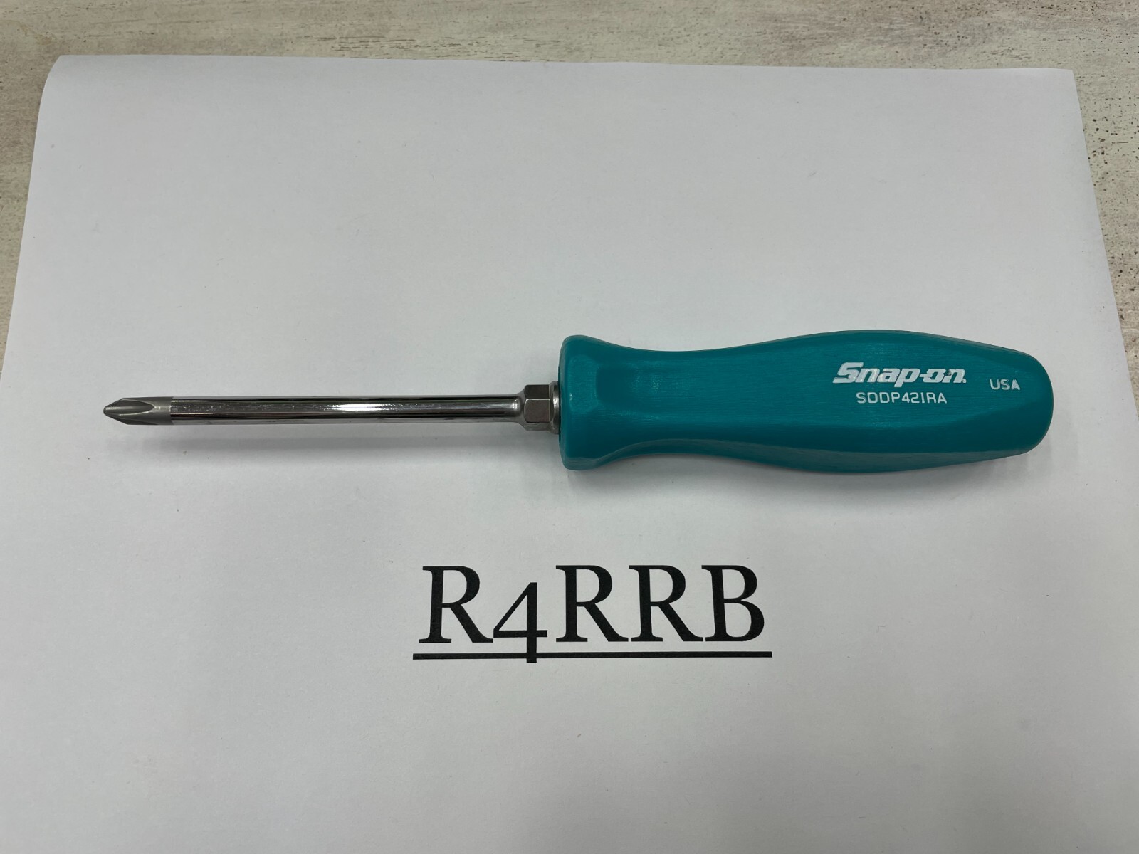 Snap-on Tools USA NEW 2pc TEAL Hard Handle Flat Phillips Head Screwdriver Set