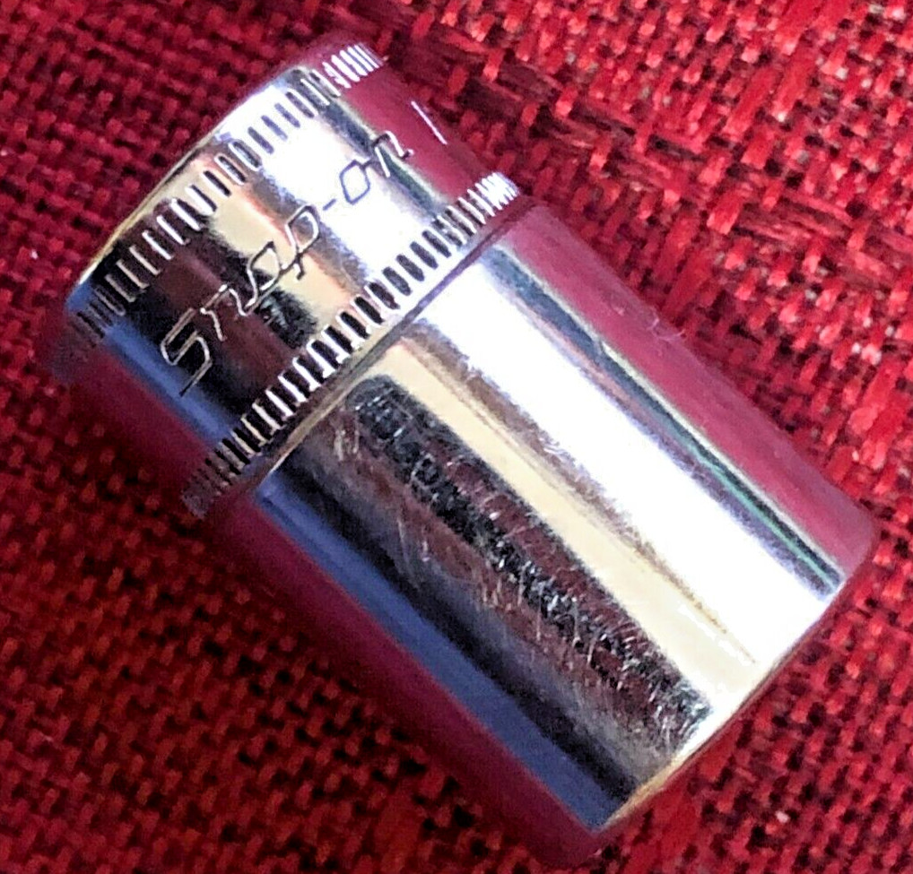 Snap On TMMS15 Metric 15mm SEMI-DEEP Socket 1/4″dr 6pt 1.2″L 1991 USA Good8.5/10