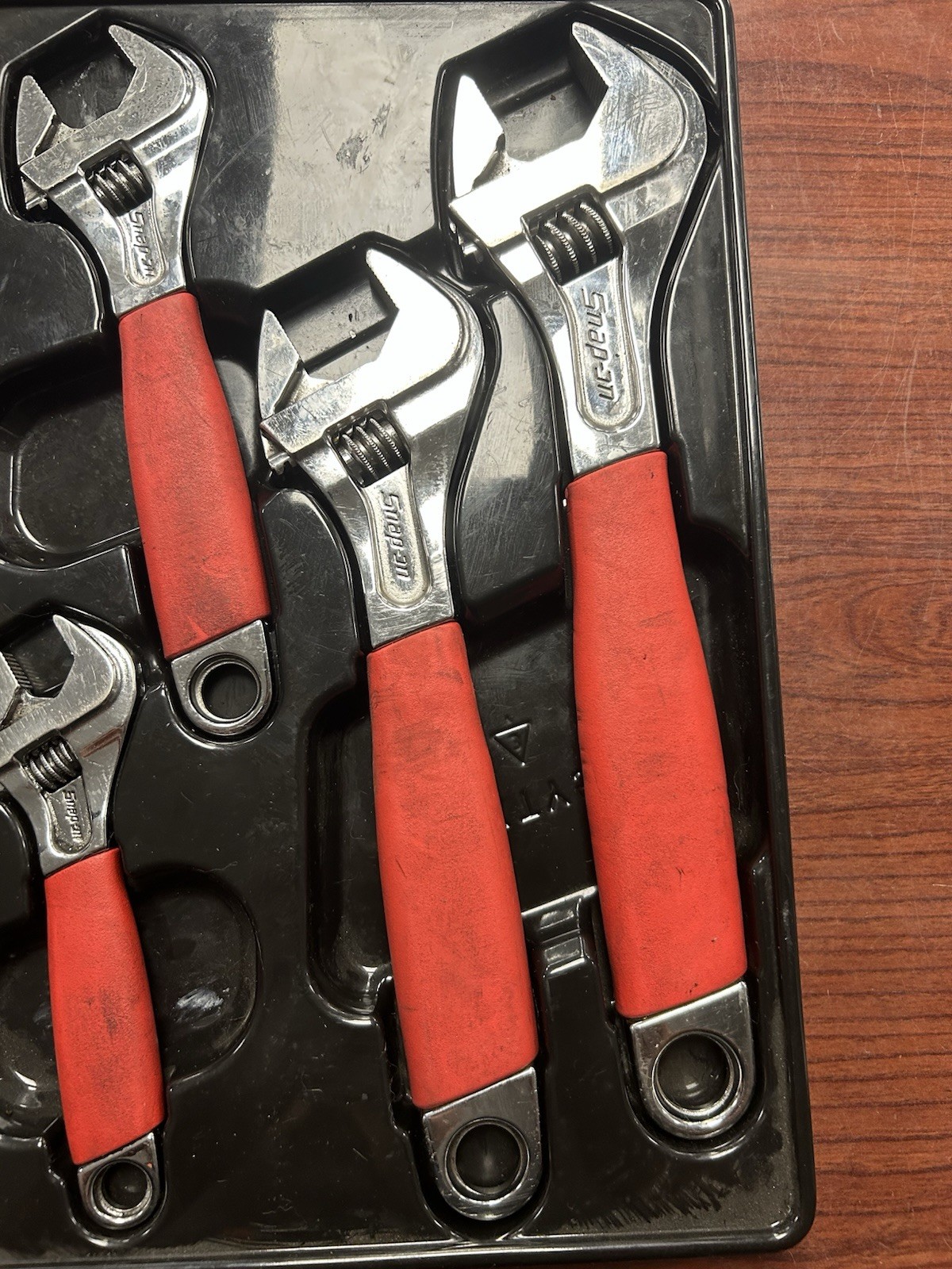 Snap On FADH704C – 4 Pc Adjustable Wrench Set – Flank Drive Plus,RED