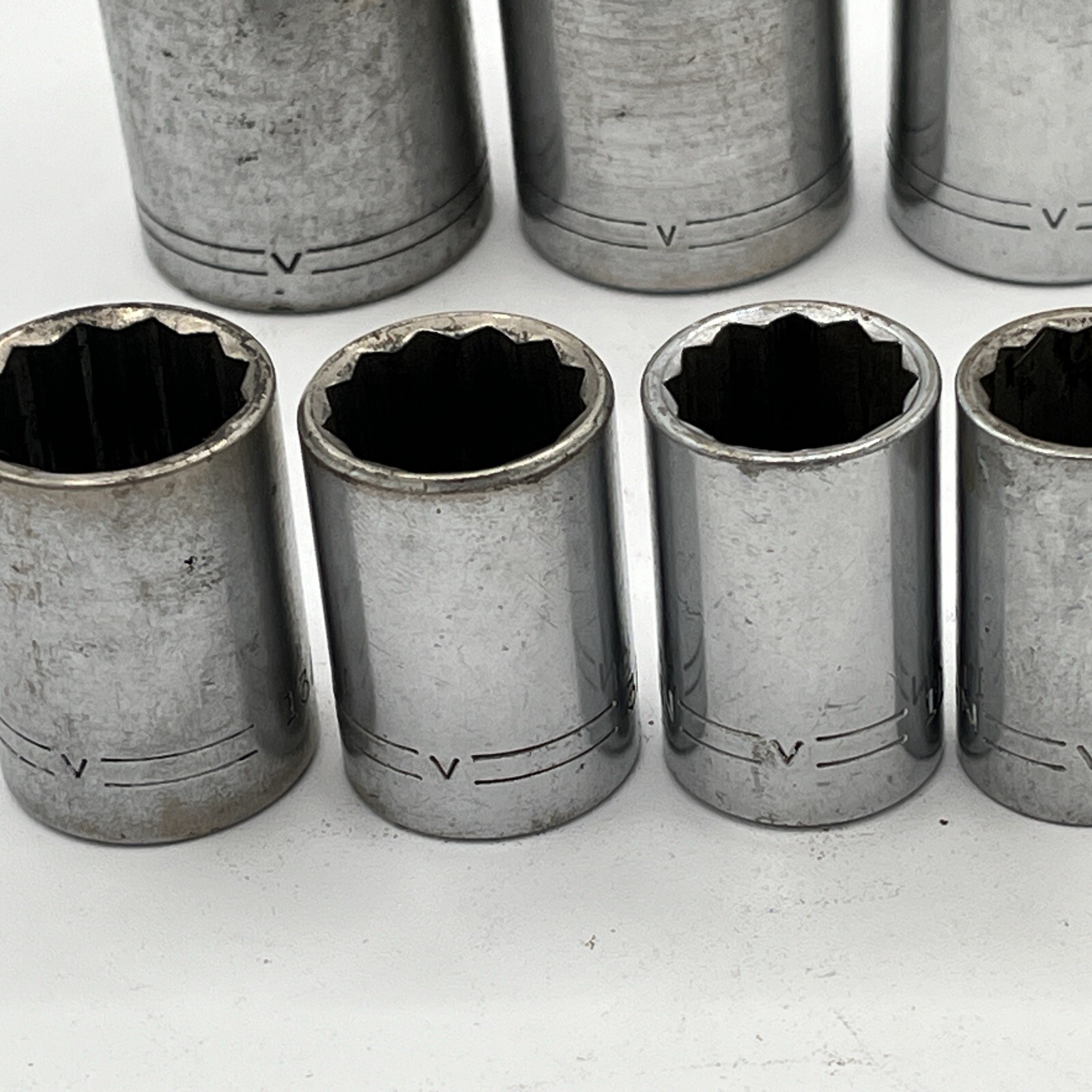 Craftsman 12 Socket Set 1/2″ Drive 12-Point =V= Series USA Made 7/16 to 1 1/8”