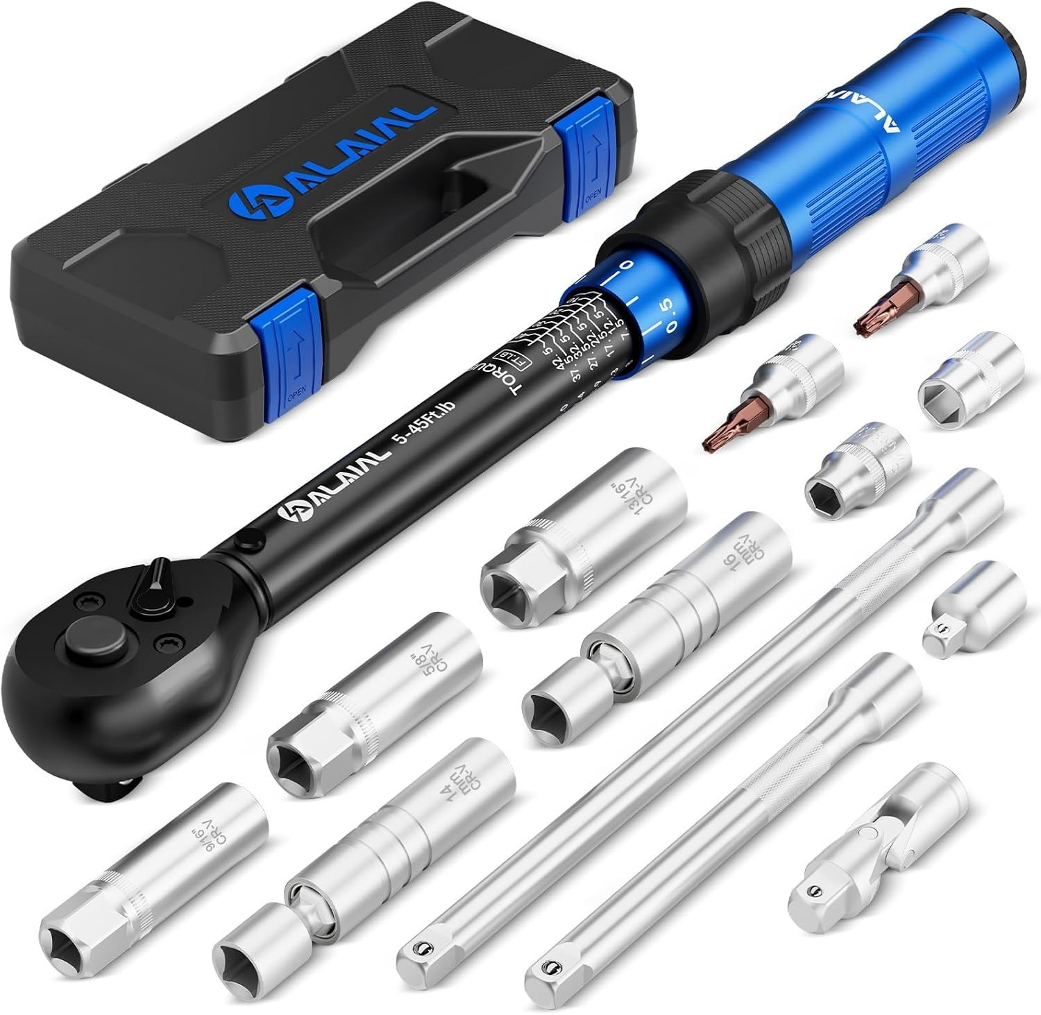 High Precision 14-Piece Spark Plug Socket Set with Torque Wrench for Auto Repair