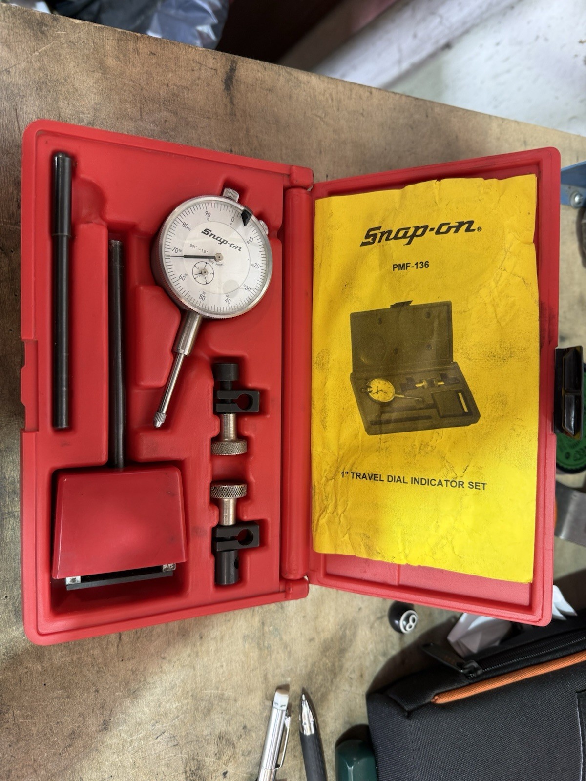 Snap-On 1″ Range Dial Indicator Set Pmf136