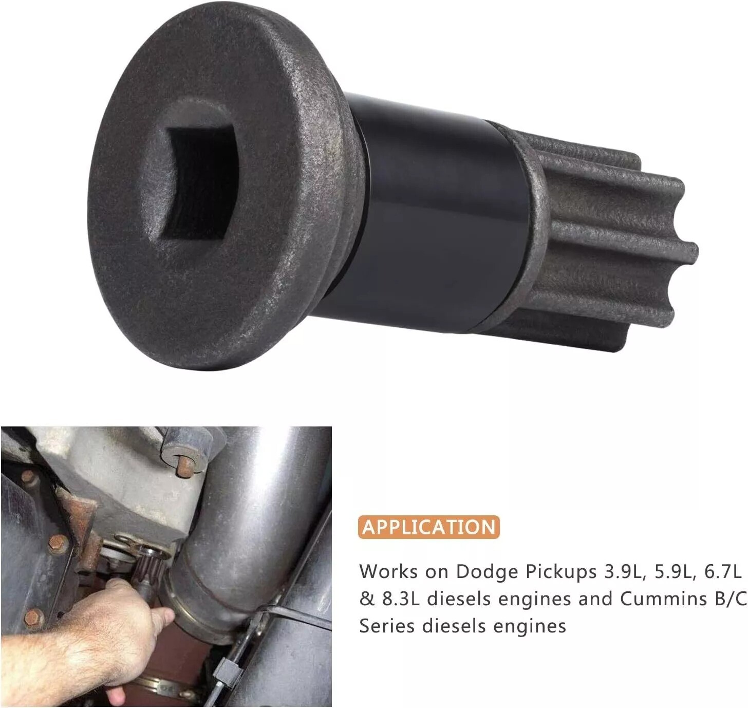 Cummins B/C Engine Barring/Rotating Turn Tool For Dodge 3.9 5.9L,6.7L 8.3 Diesel