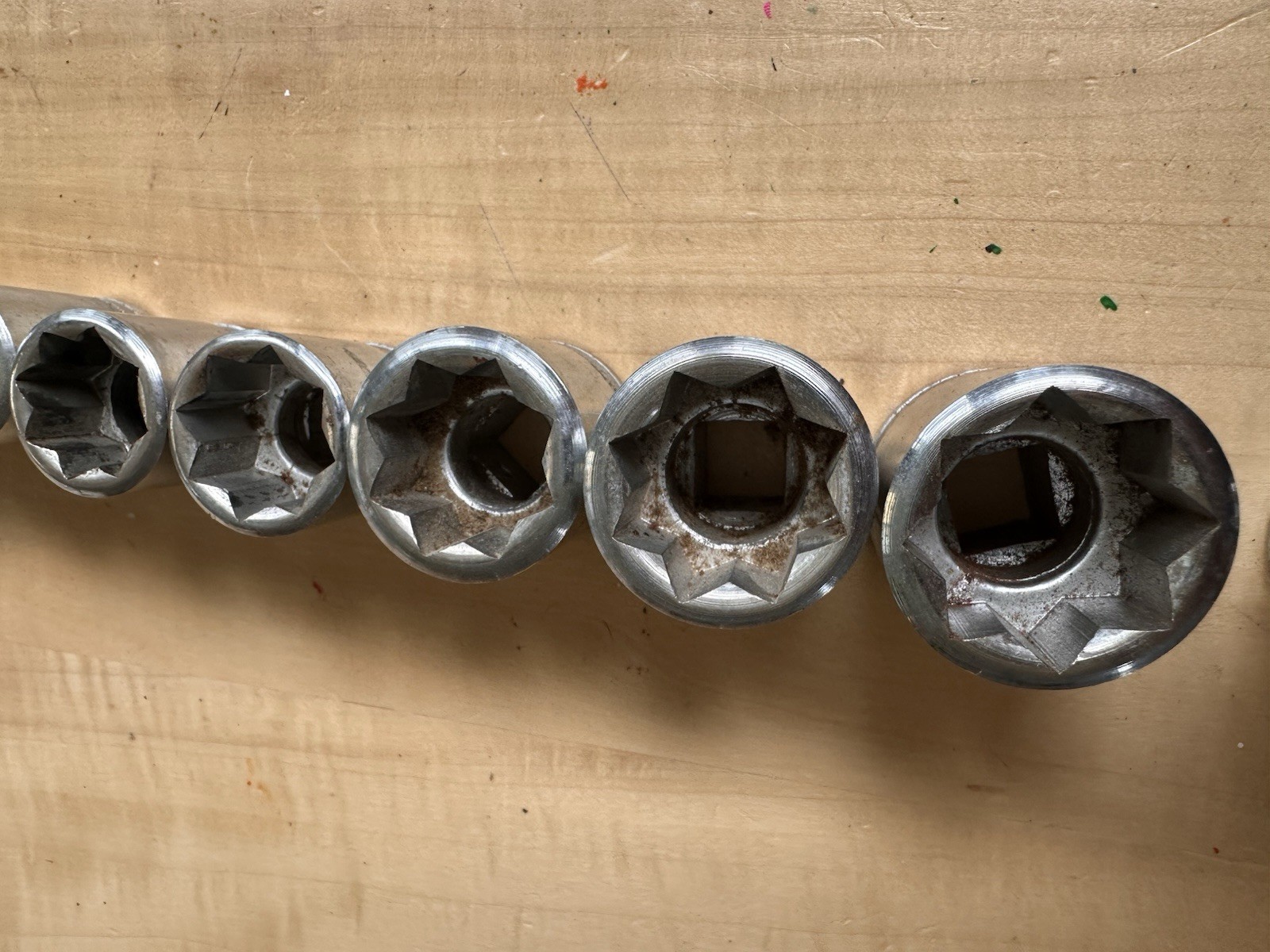 Armstrong Socket Lot 1/2 Inch Drive Double Square 8 Point SAE