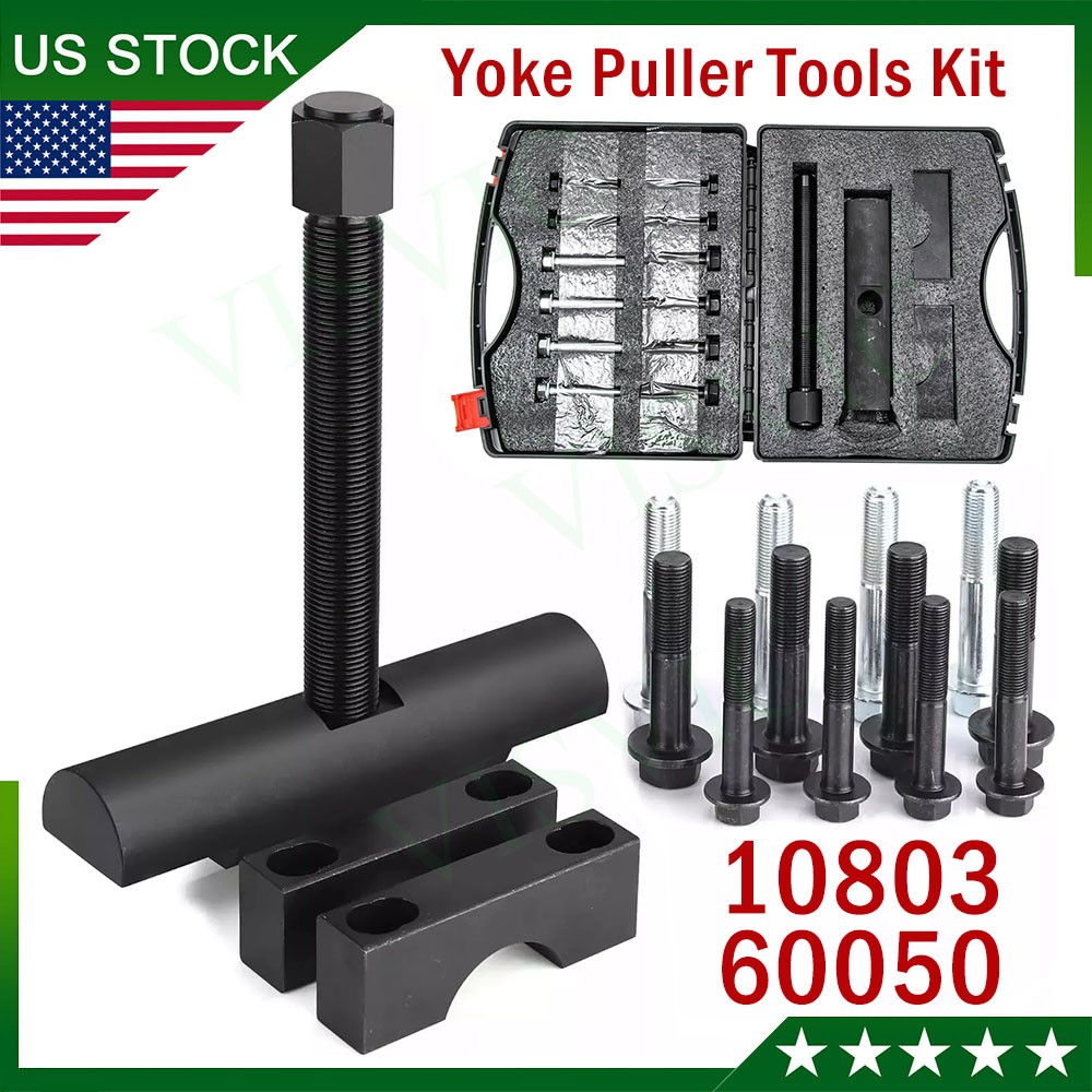1* 60050 Heavy-Duty Yoke Puller Semi Truck Yoke Remover Tool Kit Black