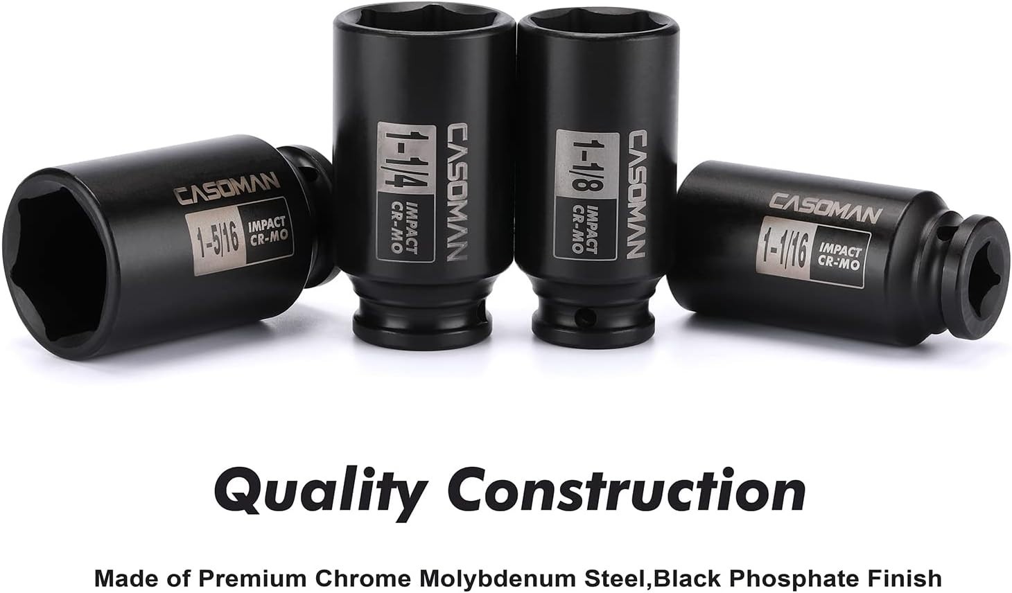 1/2″ Drive Deep Spindle Axle Nut Impact Socket Set