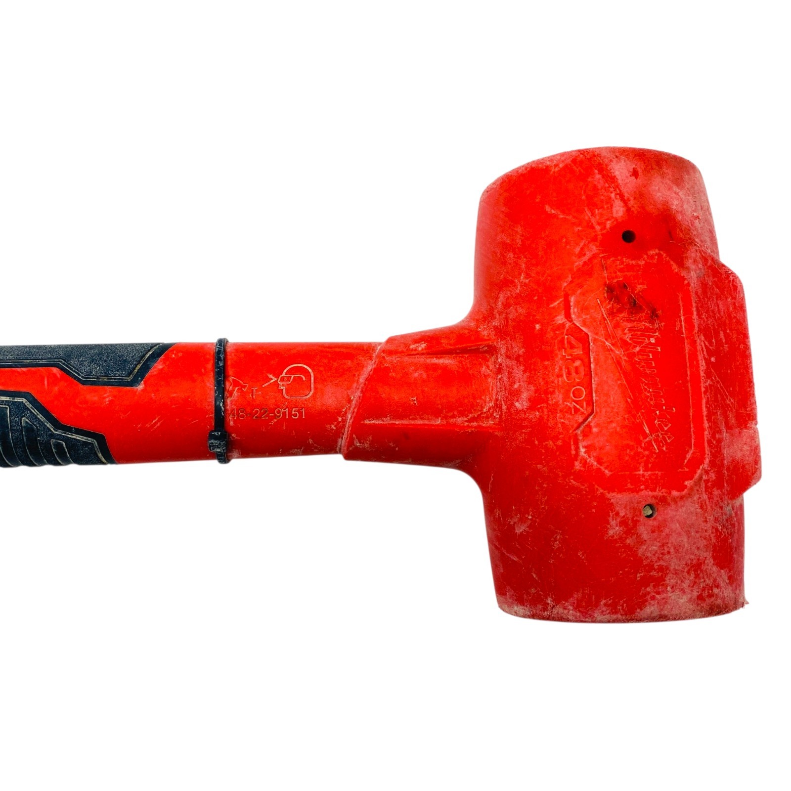 Milwaukee 48-22-9151 48 oz Dead Blow Hammer Red Non-Marring Steel Shot Filled