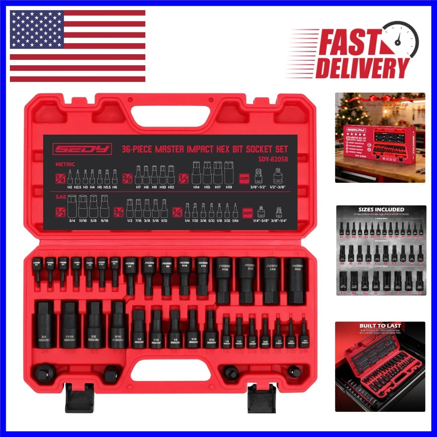 Precision Engineered 36-Piece Hex Impact Socket Set – Perfect for Auto Repair