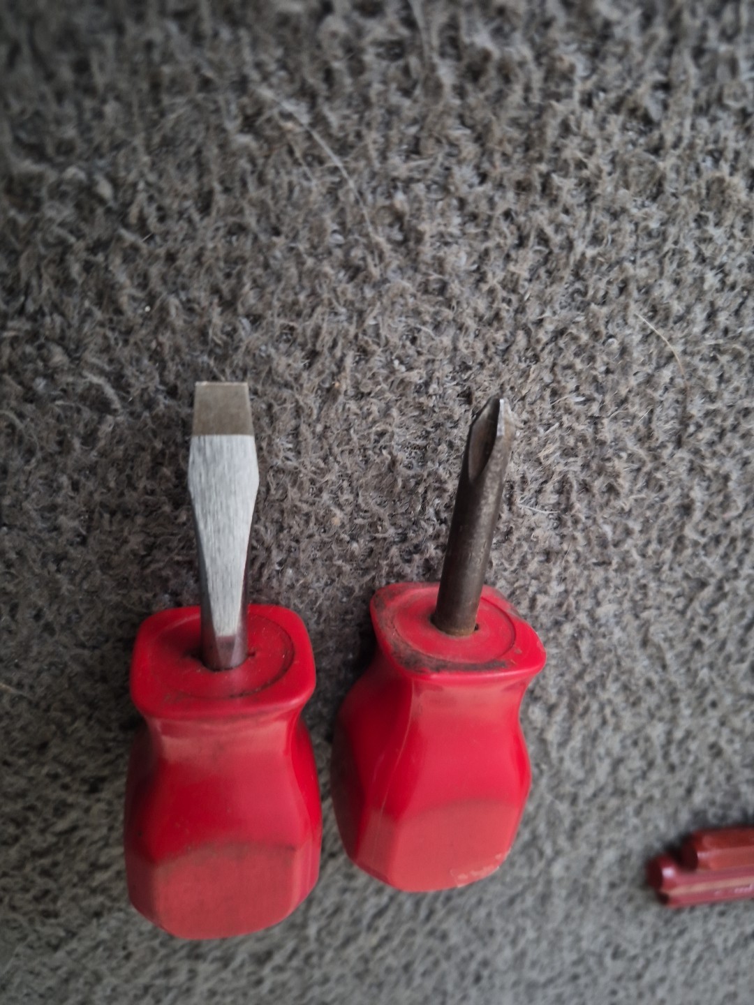 MAC Standard Flat Tip Phillips Cross Hard Handle Stubby Screwdriver Set