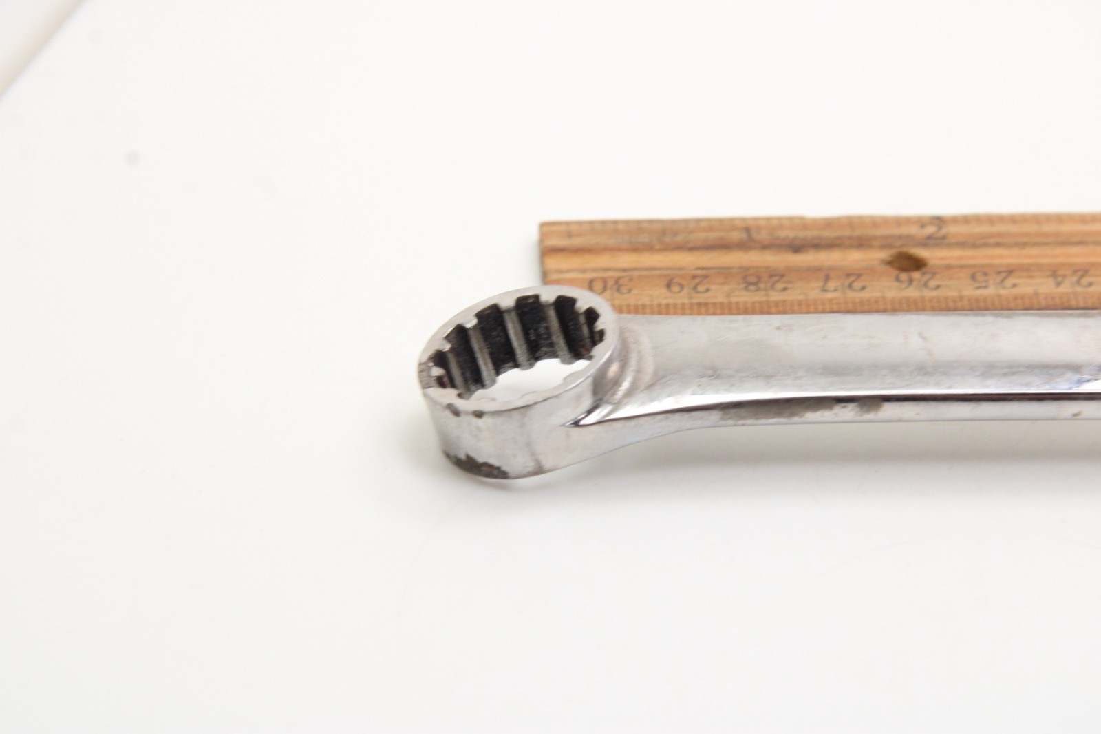 Snap-on XDES2224A 11/16″x 3/4″ SAE Spline Chrome Offset Box Wrench USA Modified