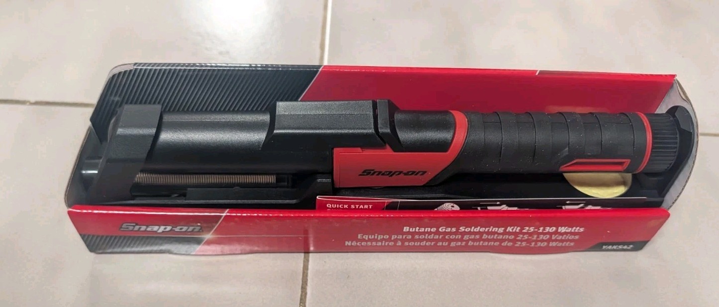 NEW Snapon YAKS42 RED Butane Gas Soldering Iron Kit 25 to 130 Watts