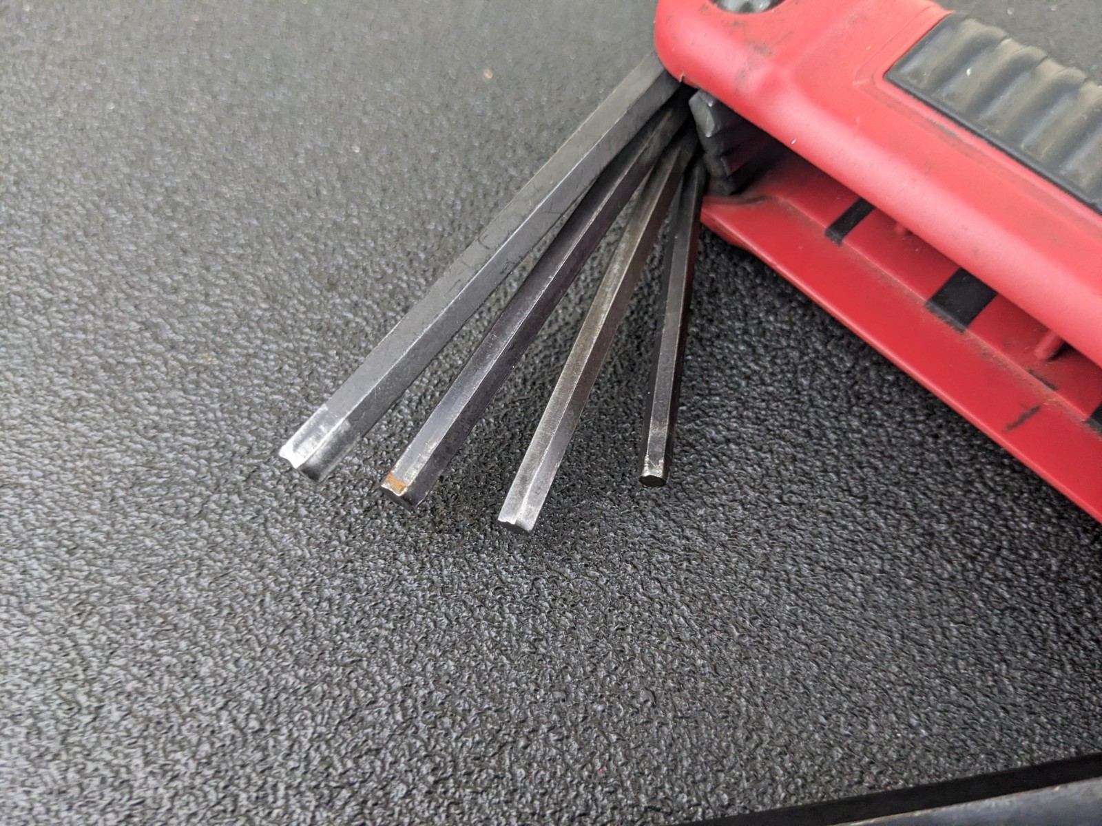 #bn741 Snap On Tools Folding SAE Hex Wrench Set Plastic Handle AWEF6K