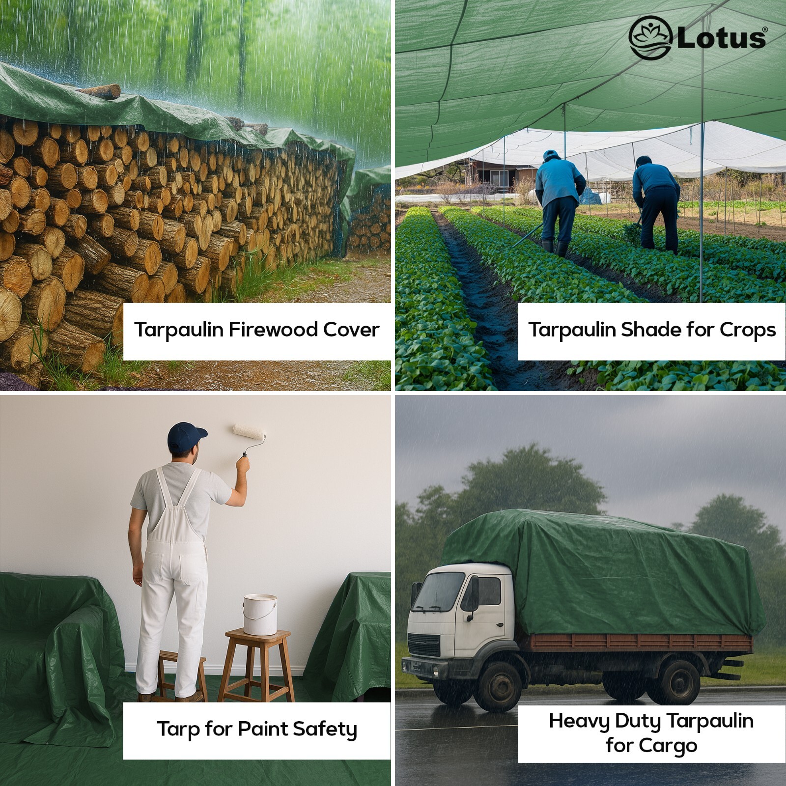 12’x18′ GREEN HEAVY DUTY WATERPROOF TARPAULIN TARP GROUND SHEET LIGHT WEIGHT COV